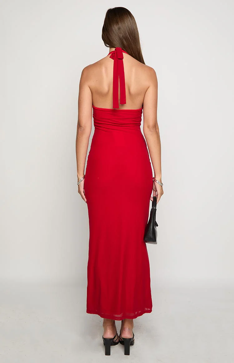 Raymin Red Maxi Dress
