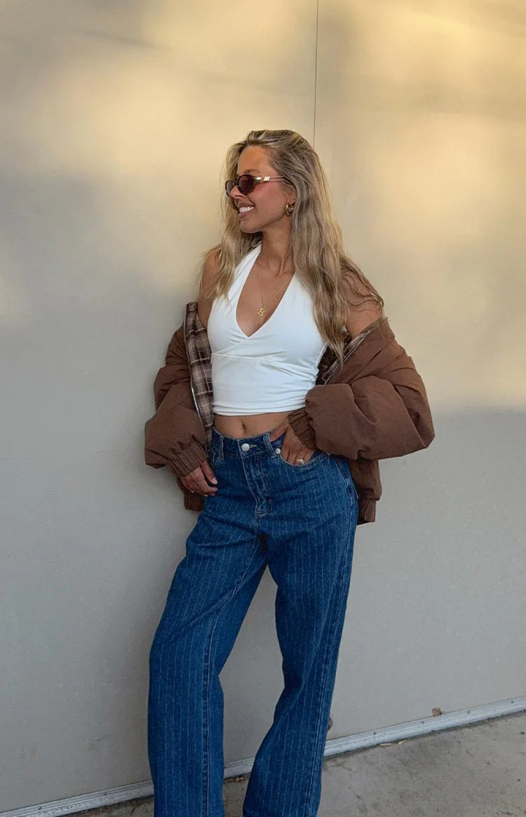 All I Wanted Brown Plaid Puffer Jacket