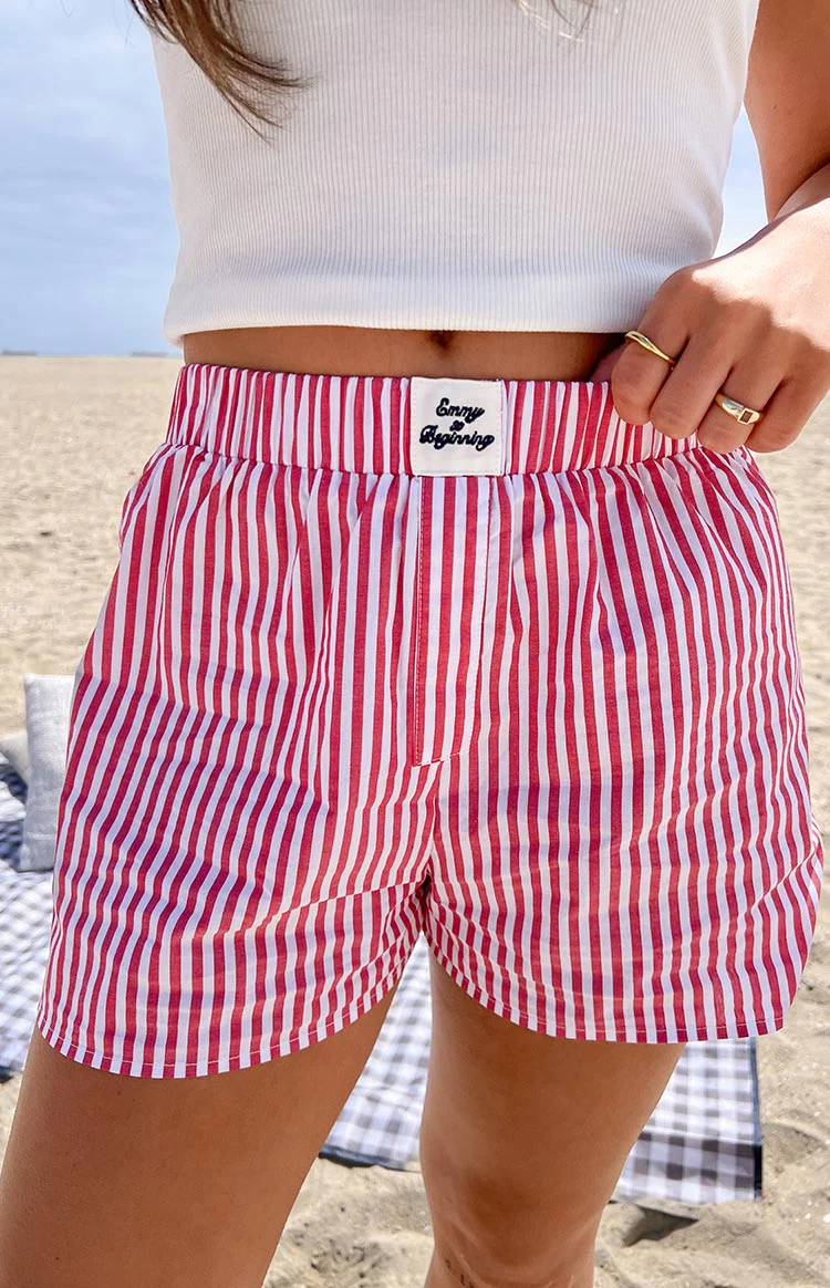 Brad Red Stripe Boxer Shorts