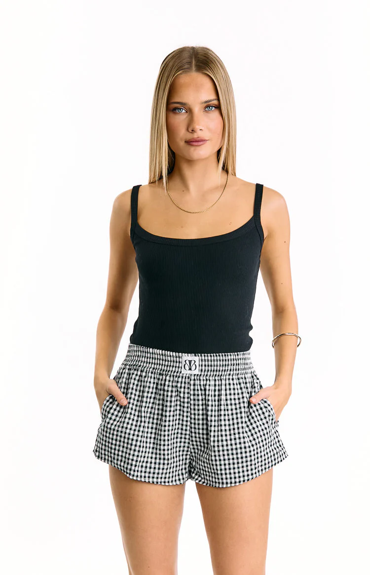 Baxter Black Gingham Shorts