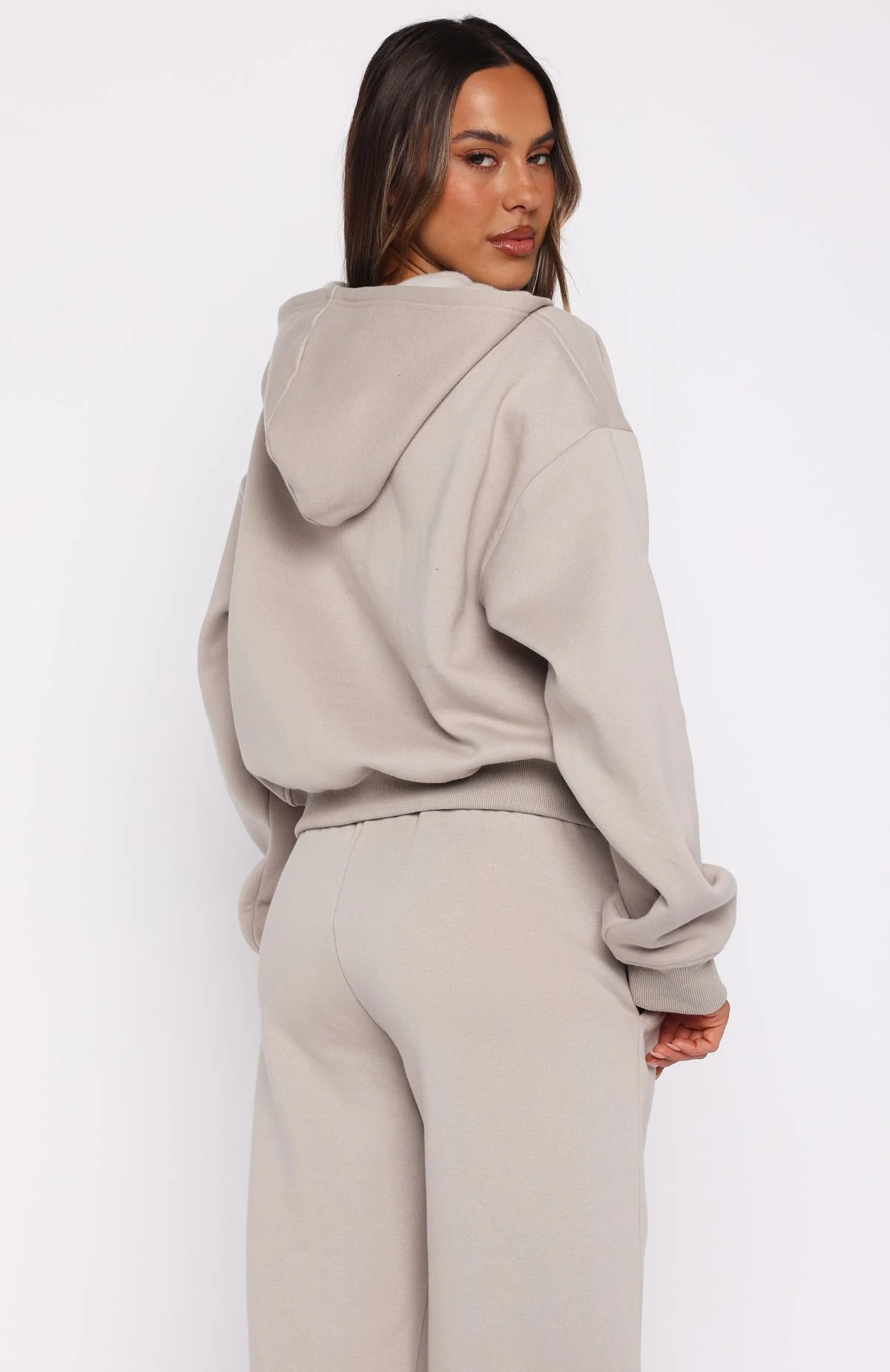 From The Archives Kenzie Boxy Zip Front Hoodie Moon