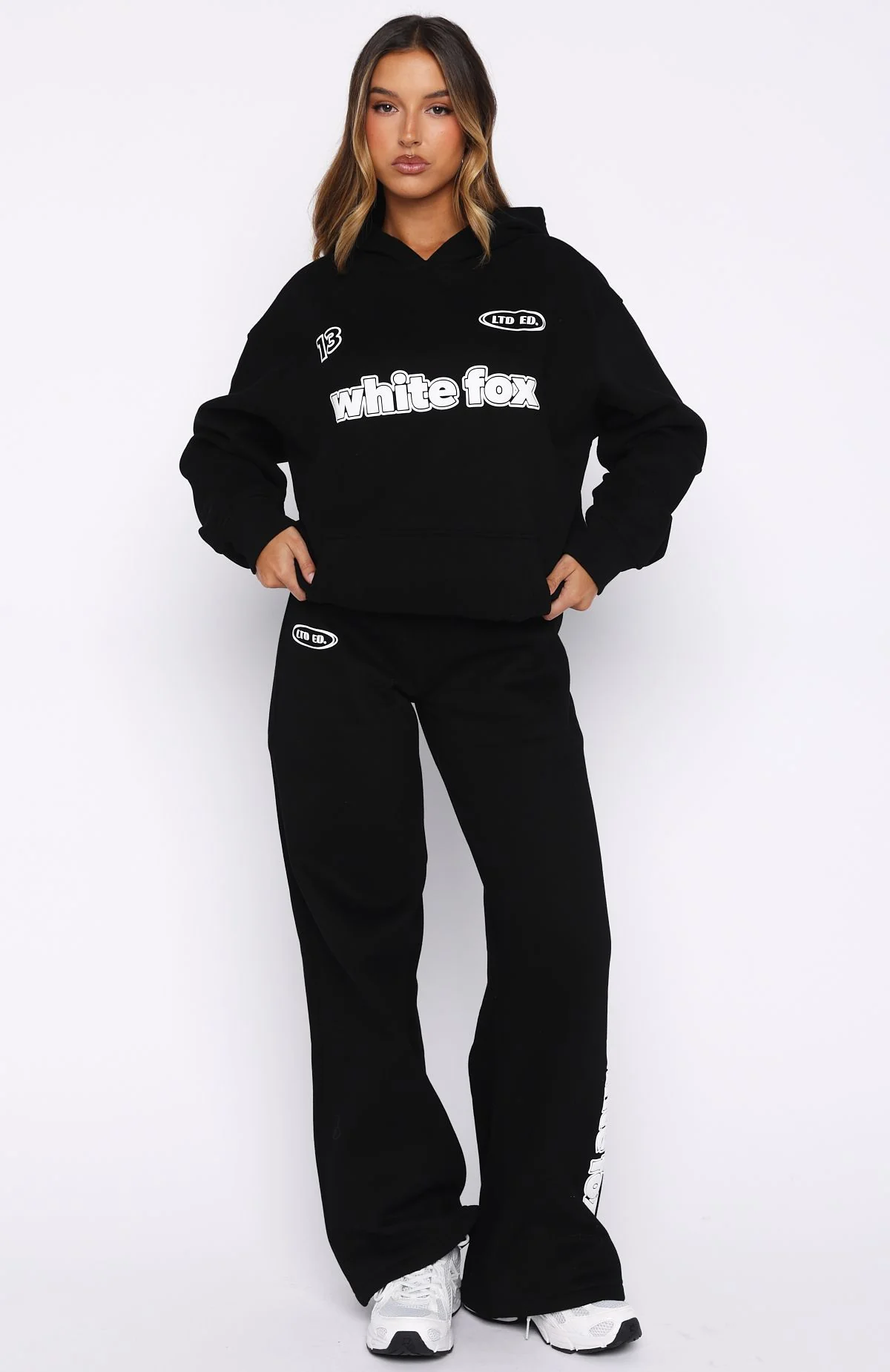 Ready To Go Wide Leg Sweatpants Black