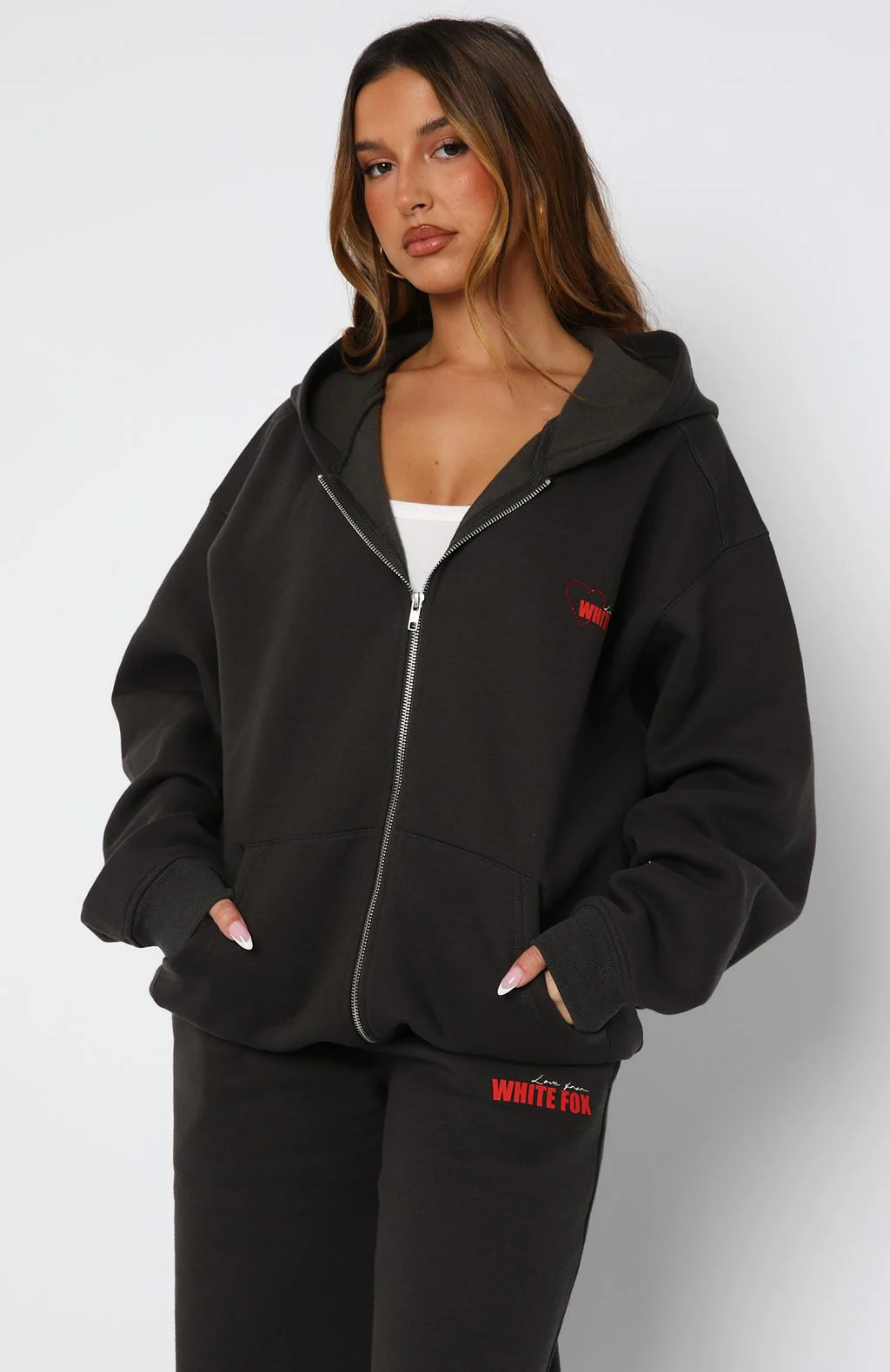 Best You've Ever Had Zip Front Hoodie Charcoal