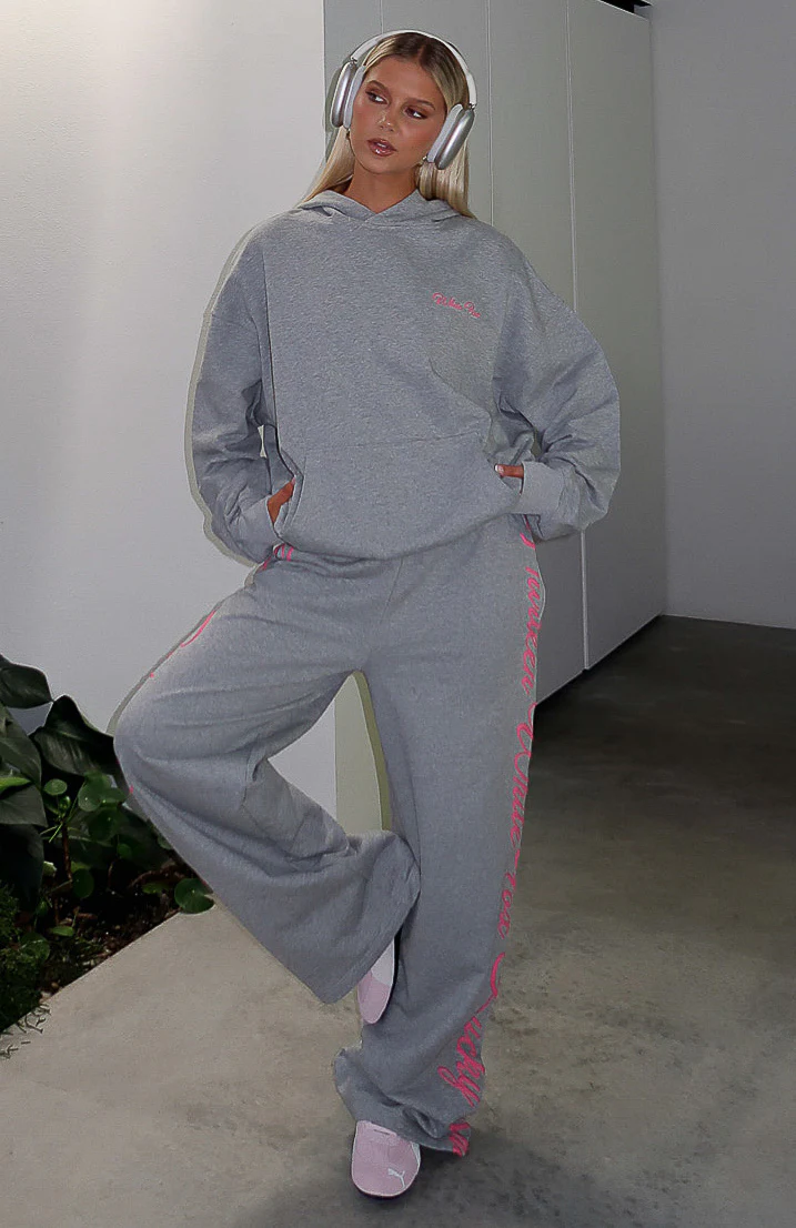 Lucky Thirteen Shaya Oversized Hoodie Dark Grey Marle