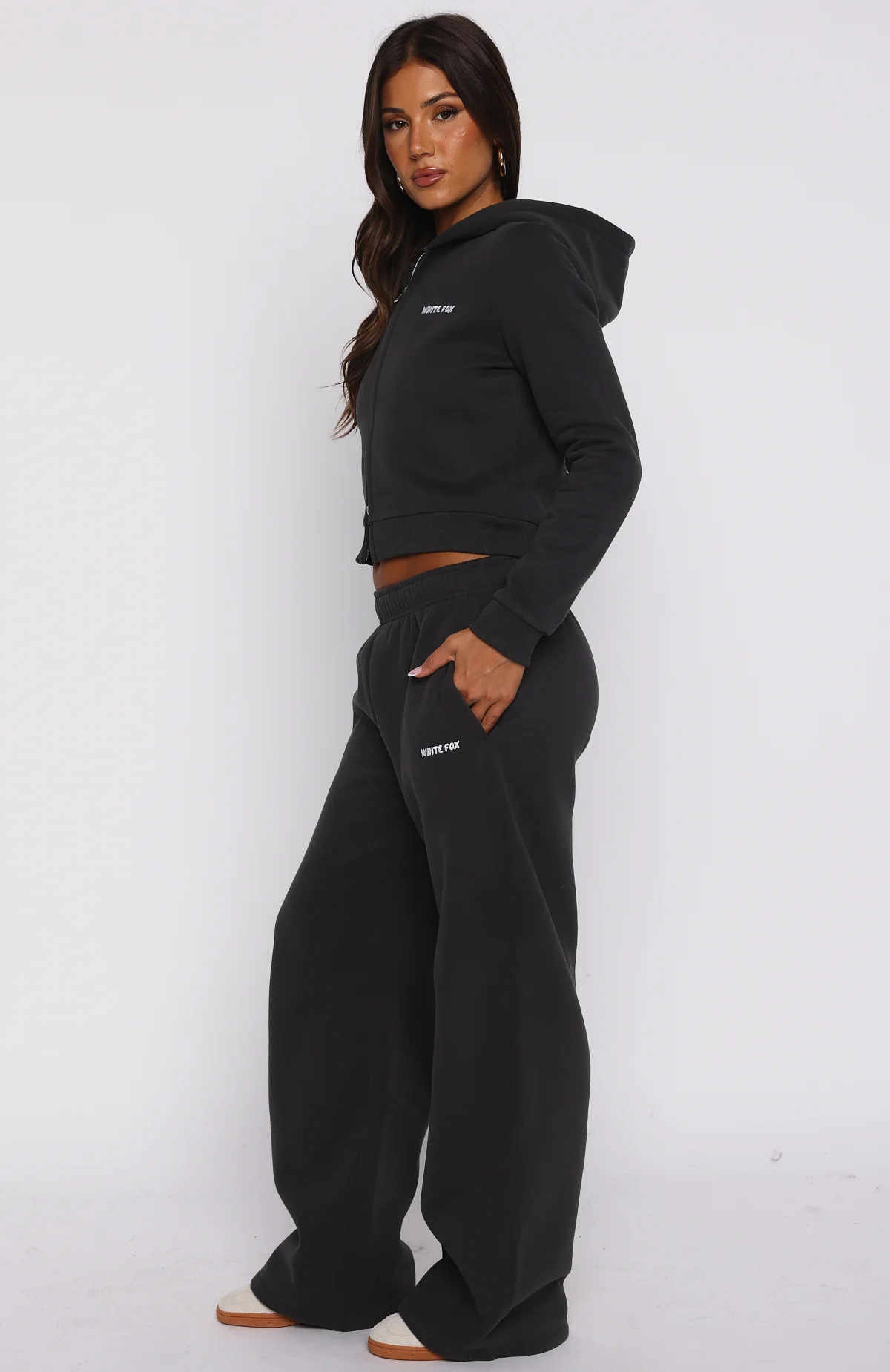 Comfy And Cute Wide Leg Sweatpants Charcoal