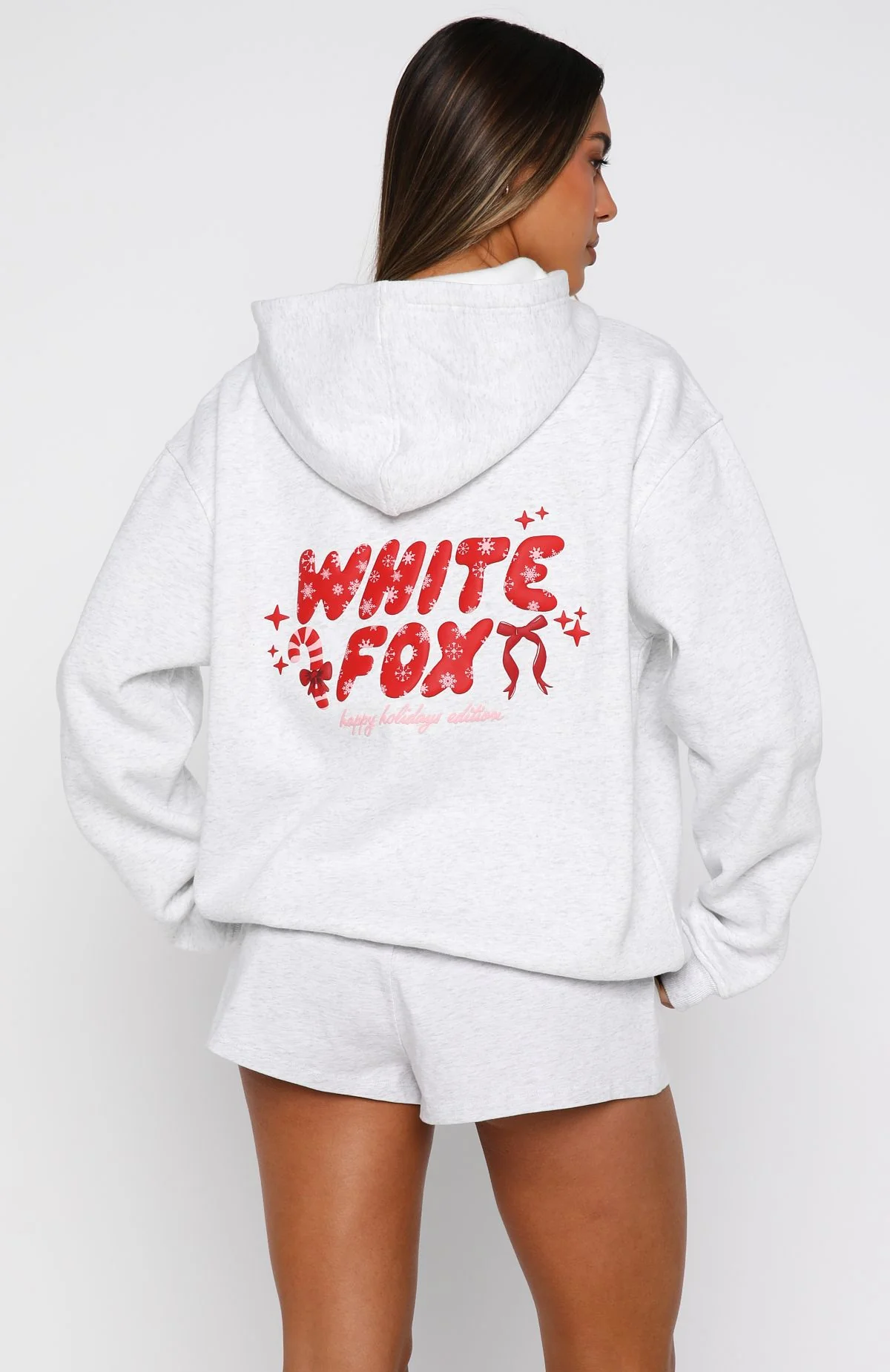 Christmas Feeling Oversized Hoodie Grey Marle