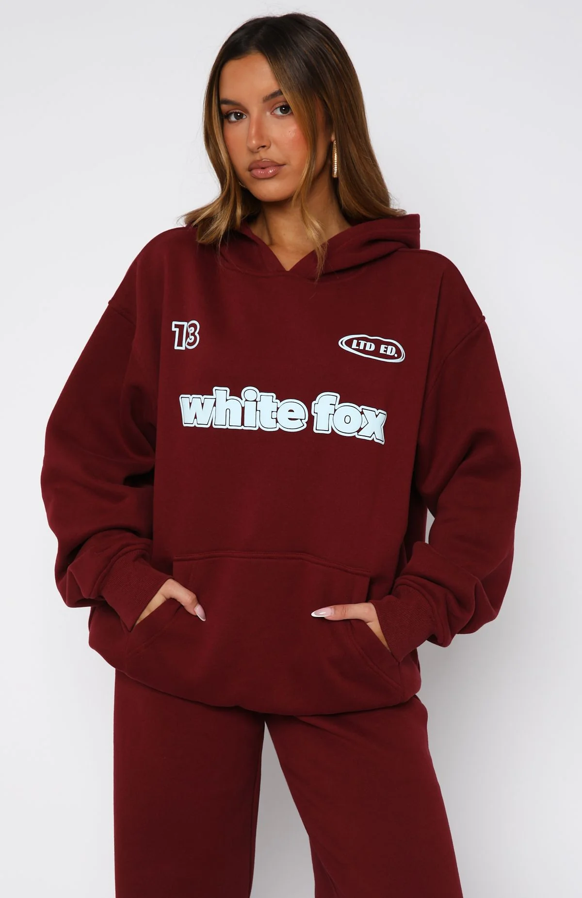 Ready To Go Oversized Hoodie Burgundy