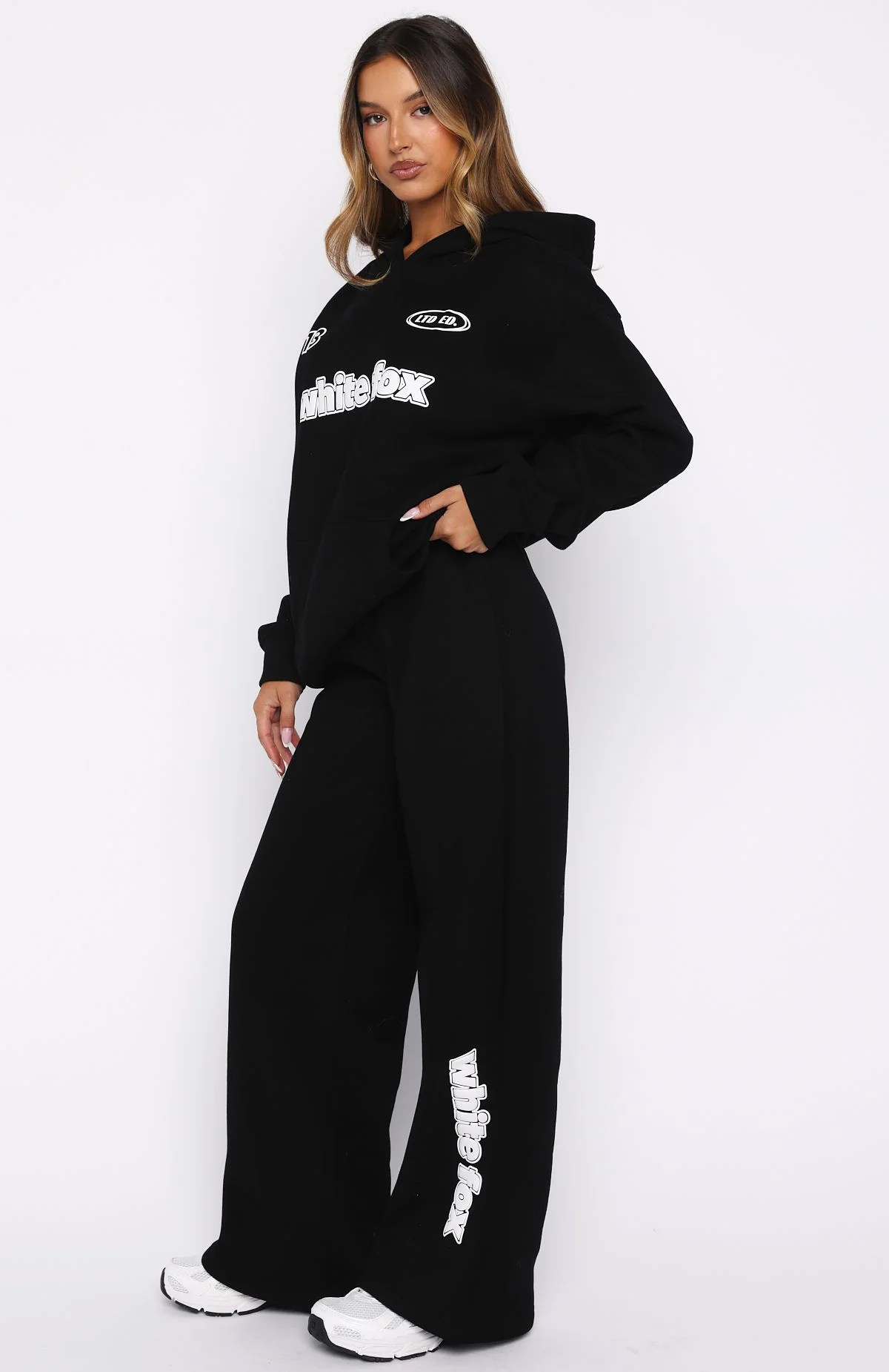 Ready To Go Wide Leg Sweatpants Black