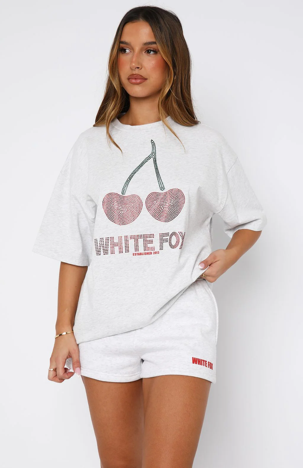 Made With Love Oversized Tee Grey Marle