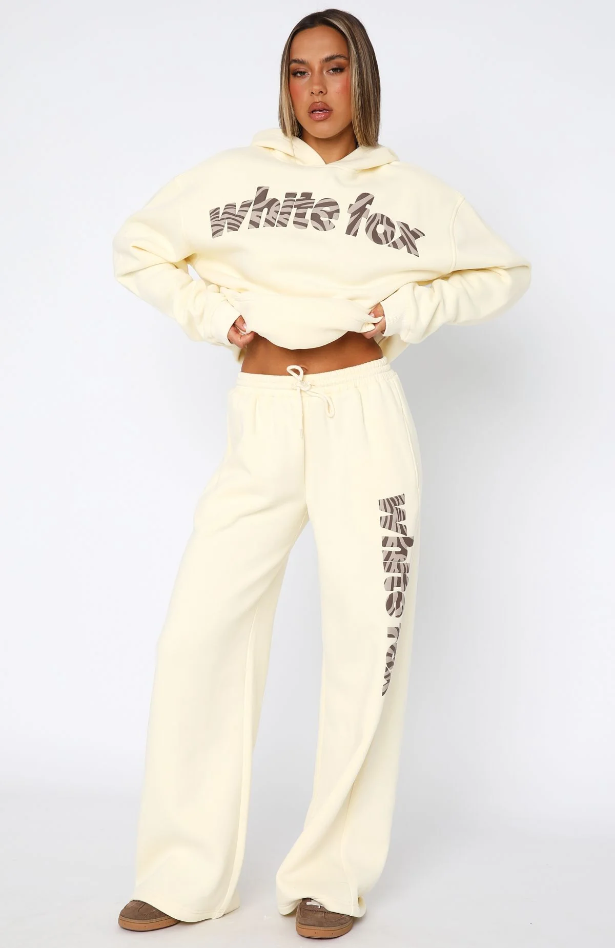 From The Archives Maya Wide Leg Sweatpant Lemon