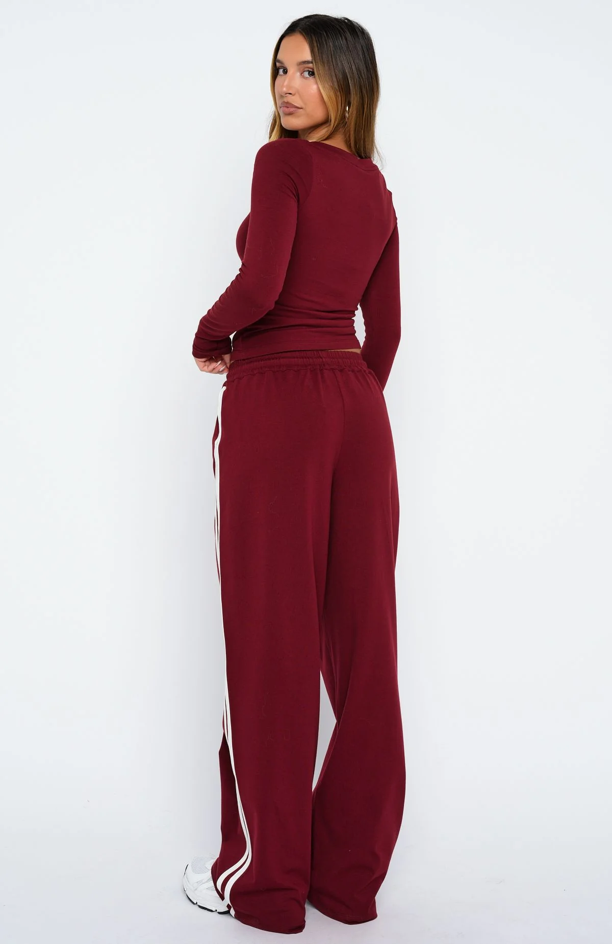Found You Out Track Pants Burgundy