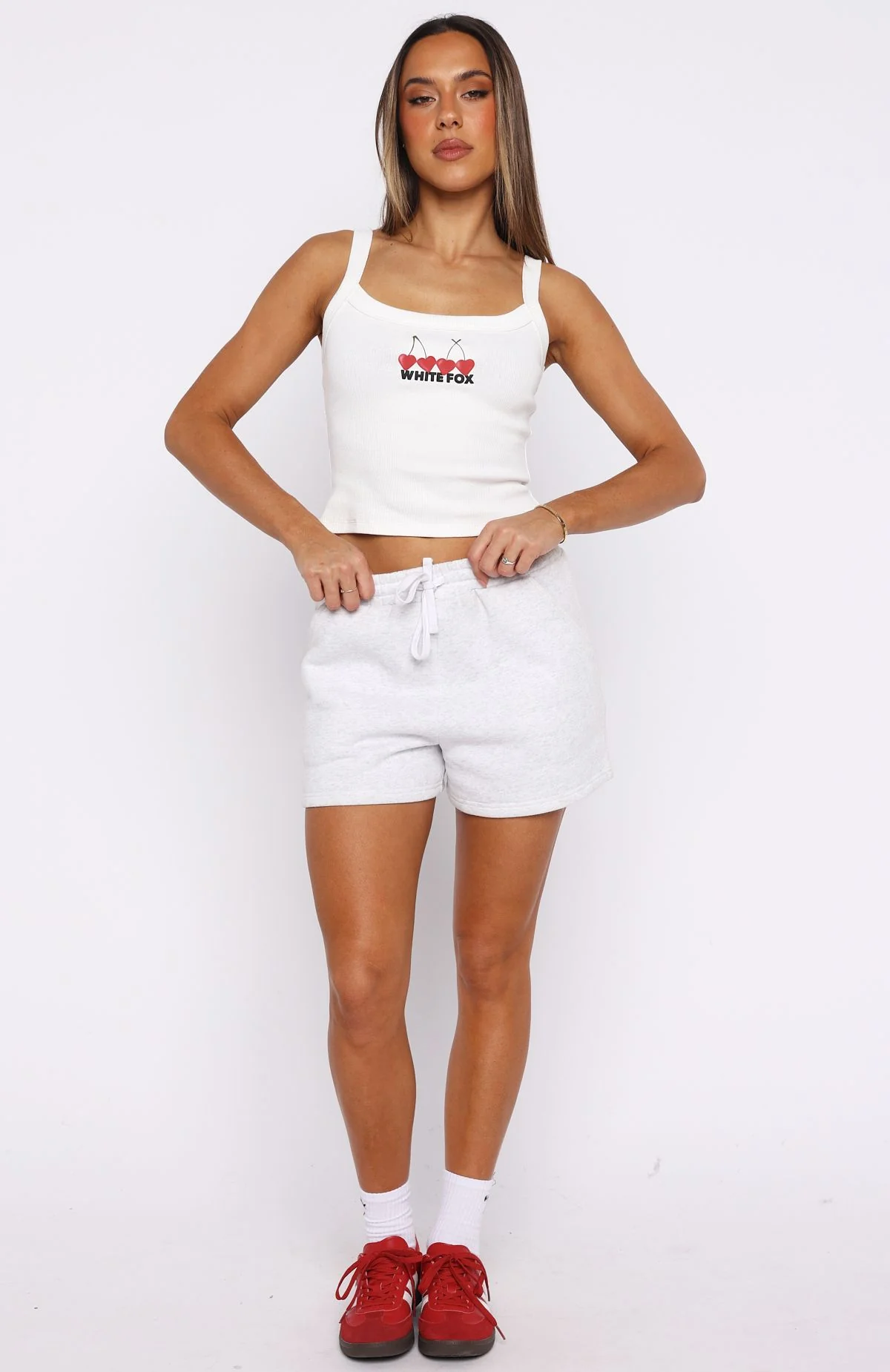 Club 14 Taylah Singlet Top White