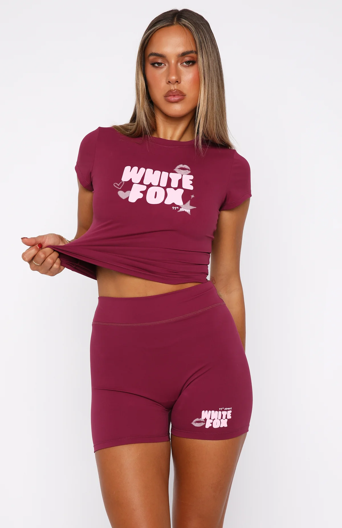 11th Street Sweet Kisses Bike Shorts Very Berry