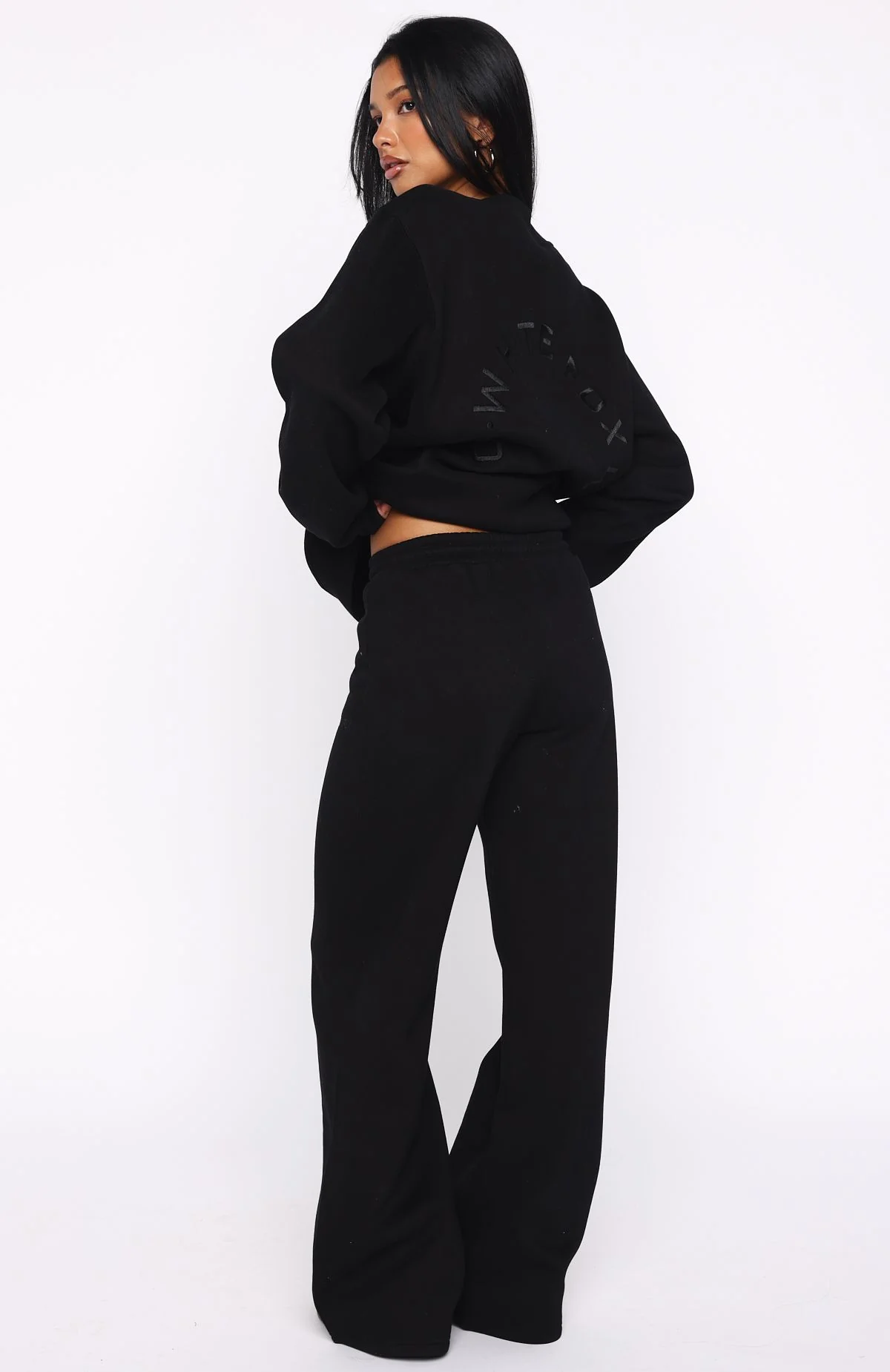 Stay Lifted Wide Leg Sweatpants Black