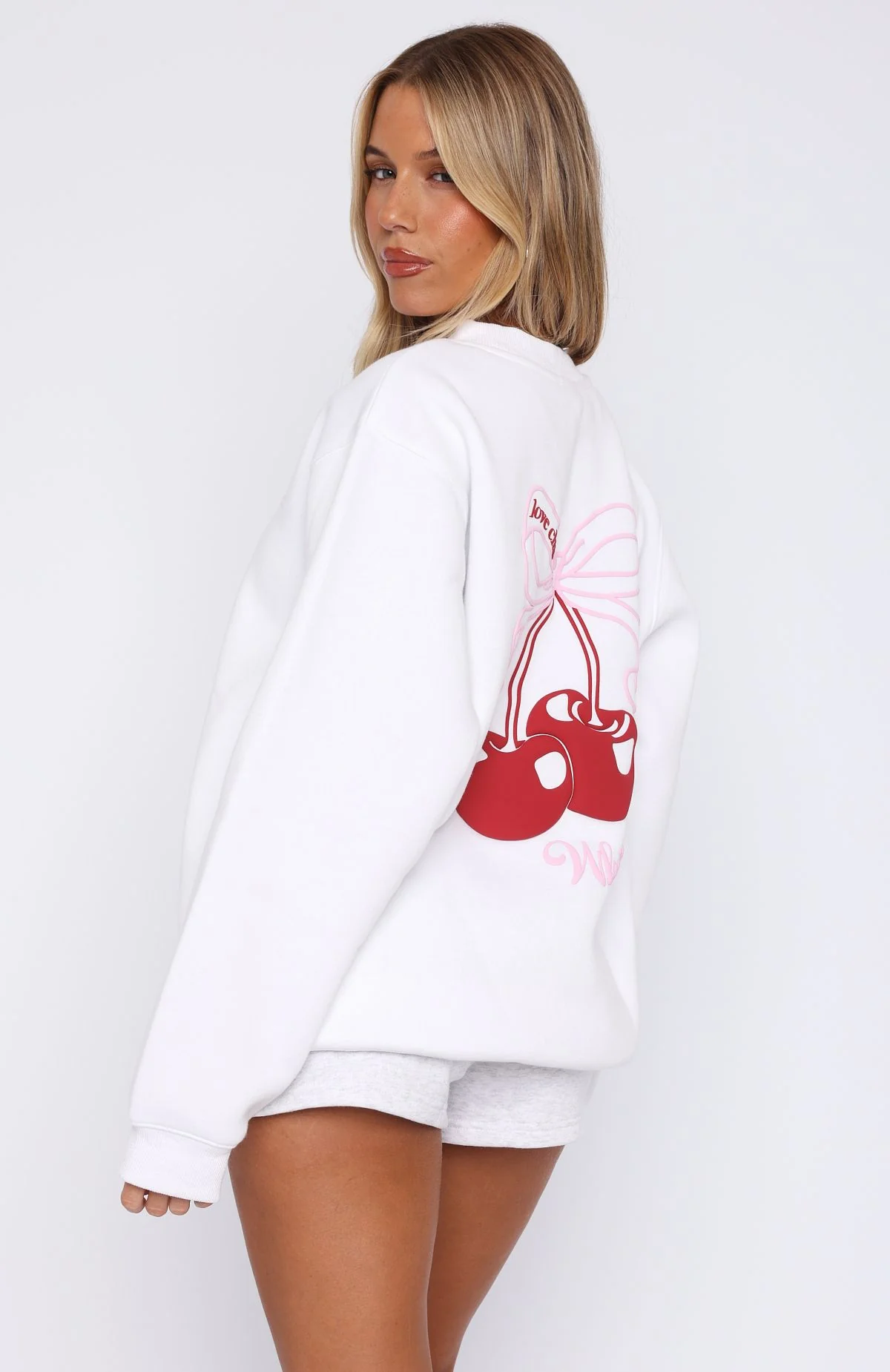 Fell So Hard Oversized Sweater White