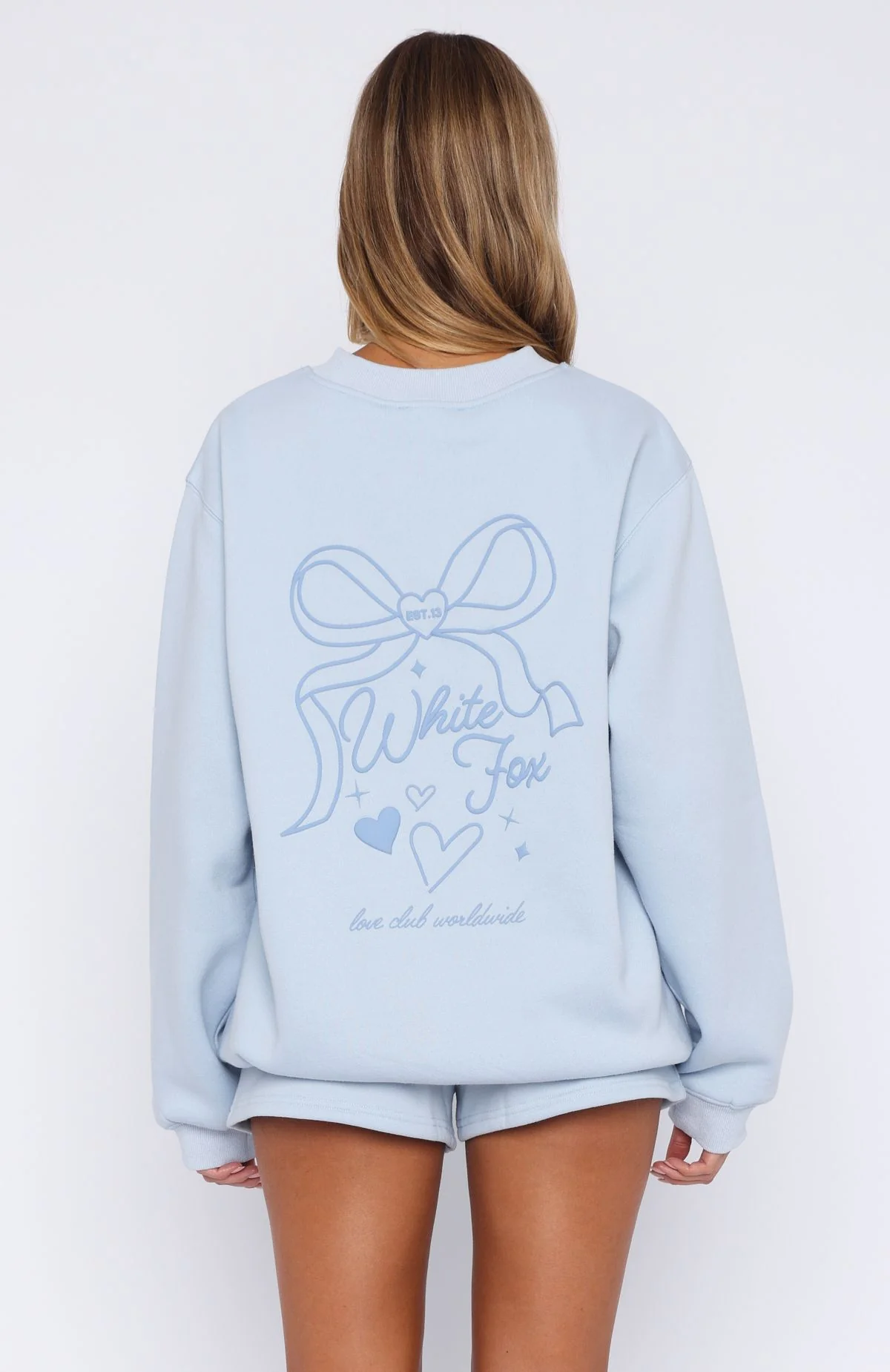 Love You Forever Oversized Sweater Baby Blue