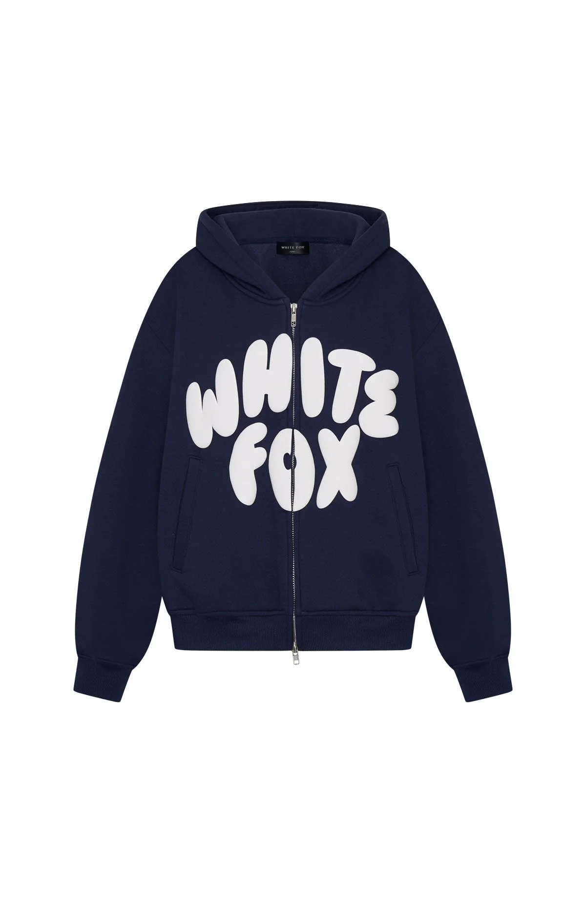 Club 14 Allie Boxy Zip Front Hoodie Navy