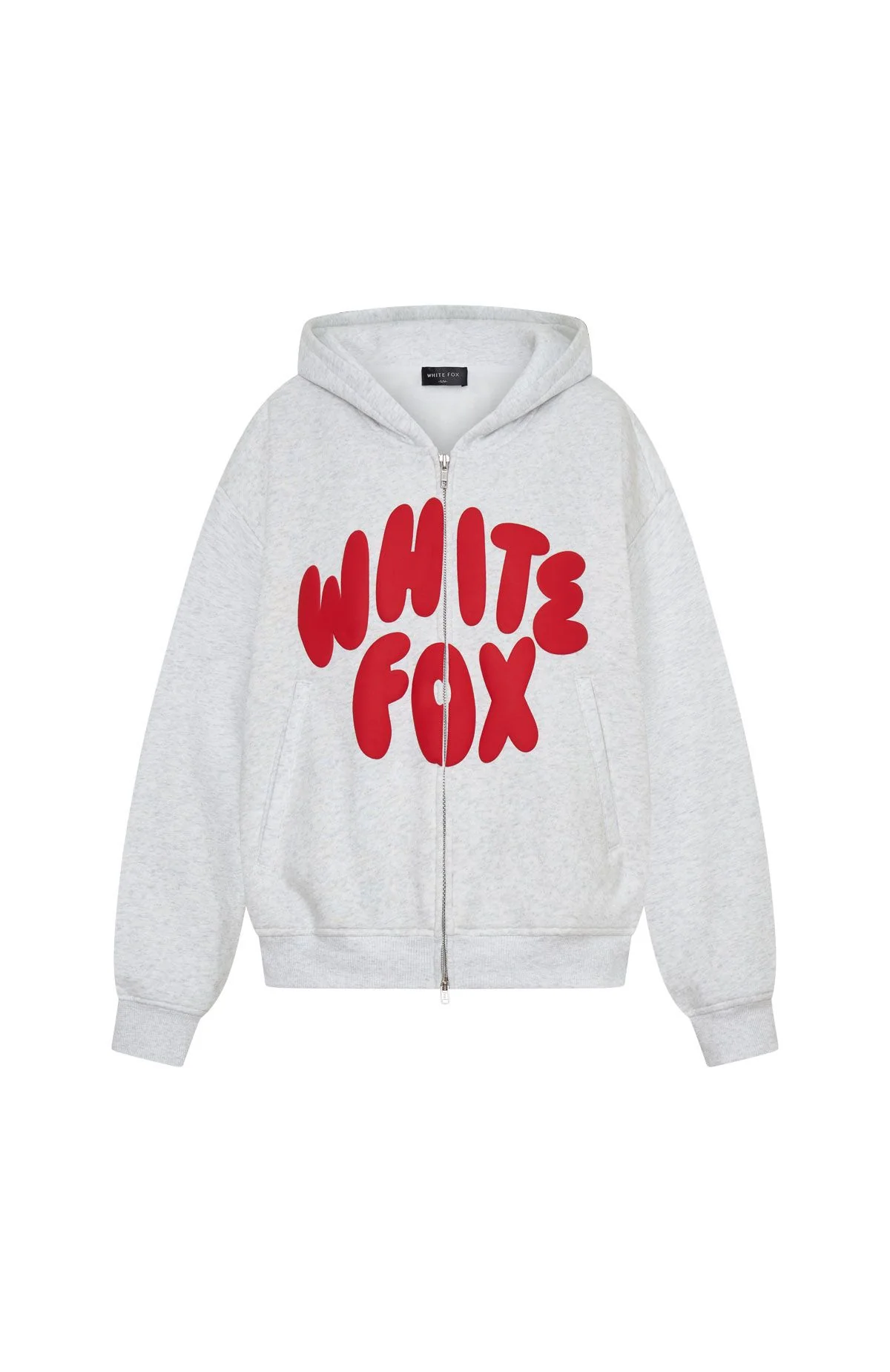 Club 14 Allie Boxy Zip Front Hoodie Grey Marle