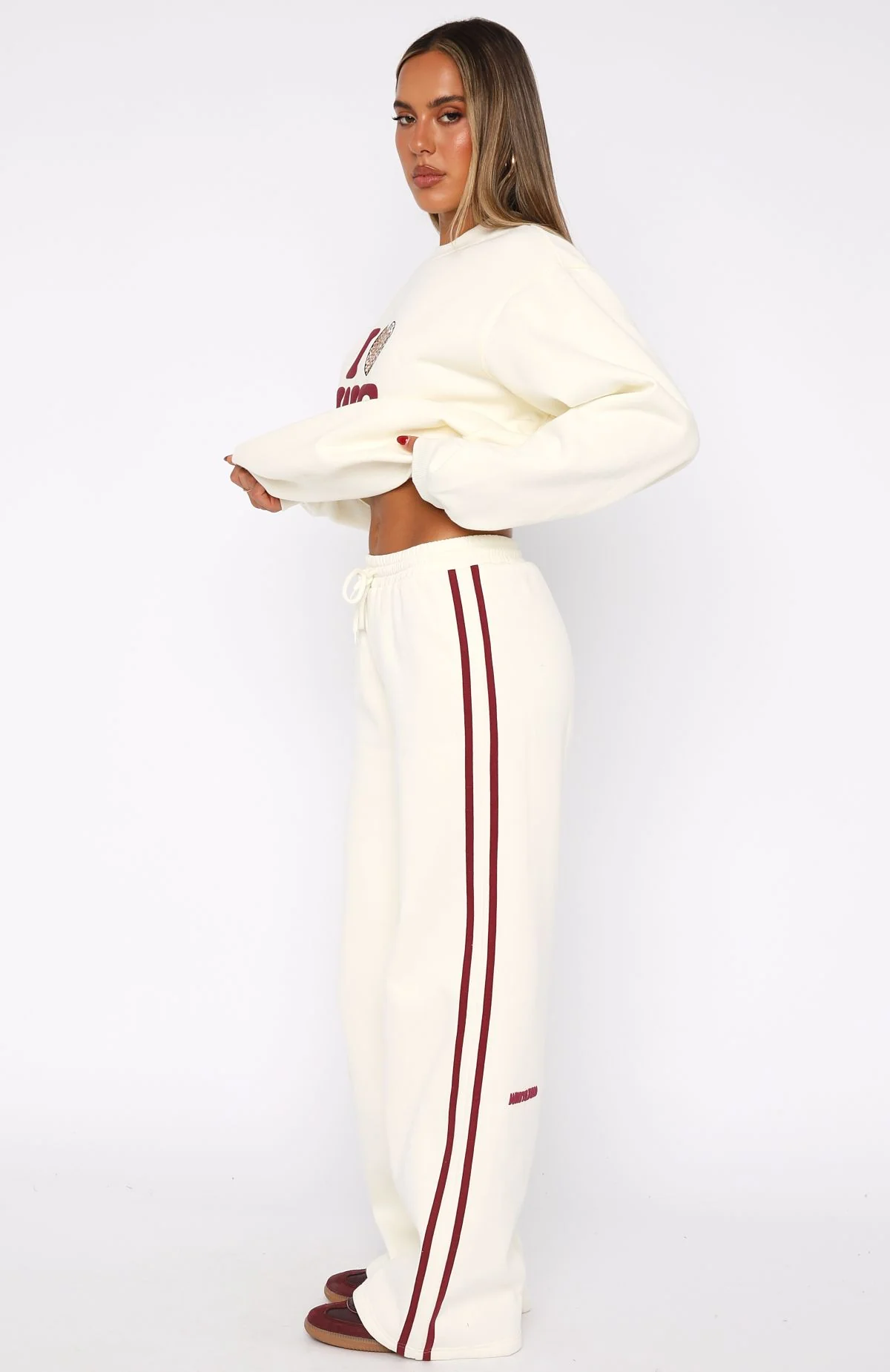 11th Street Out & About Wide Leg Sweatpants Cake Batter