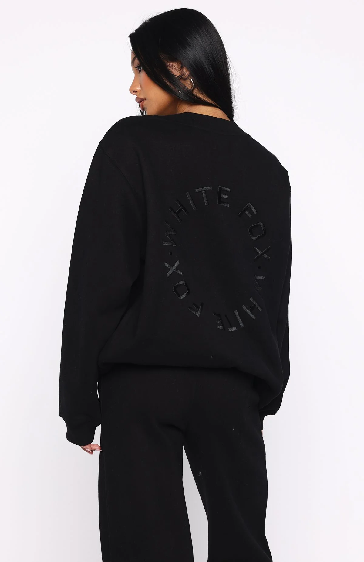 Stay Lifted Oversized Sweater Black