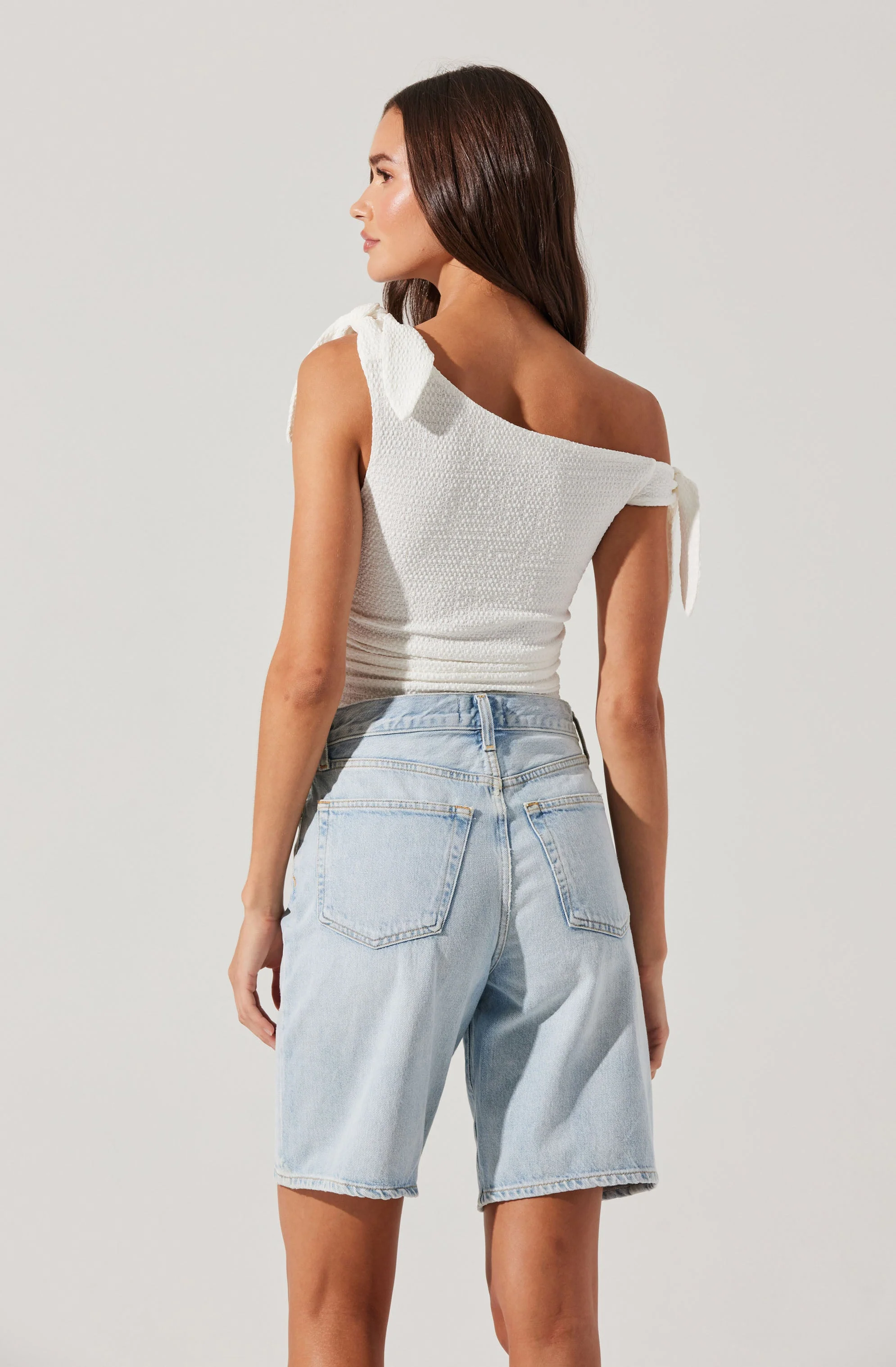 Lora Textured Off Shoulder Top