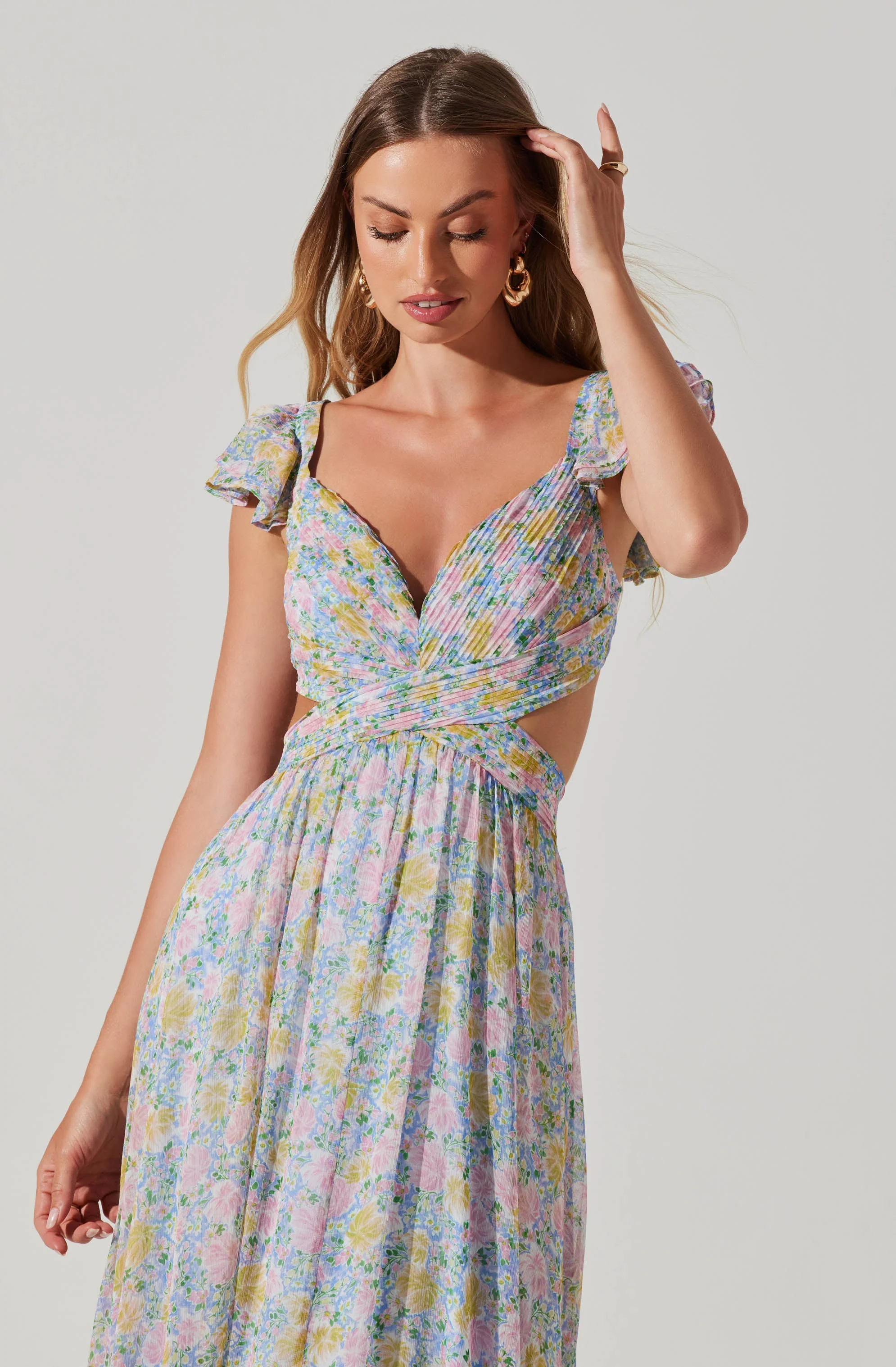Primrose Floral Strappy Back Maxi Dress