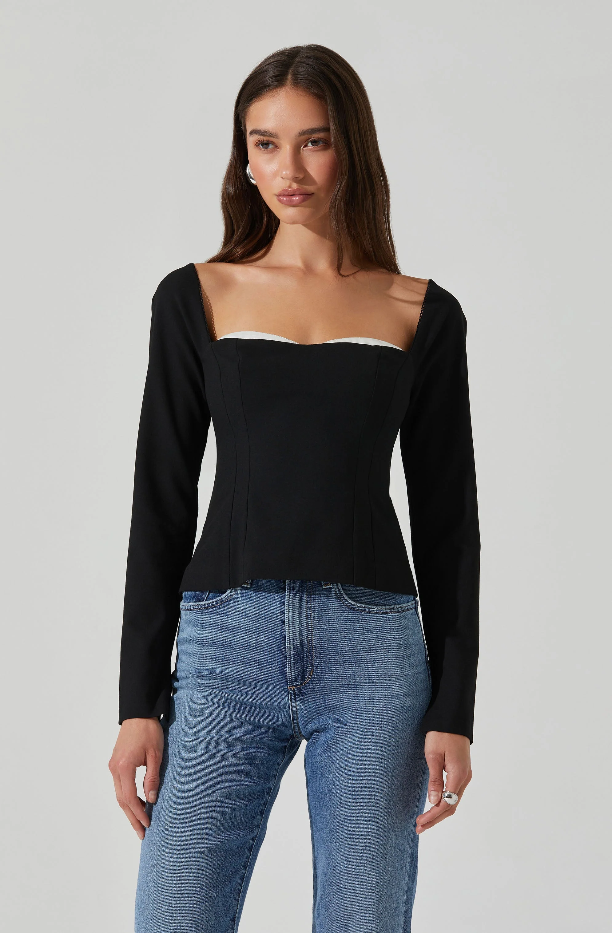 Whitley Peekaboo Contrast Top