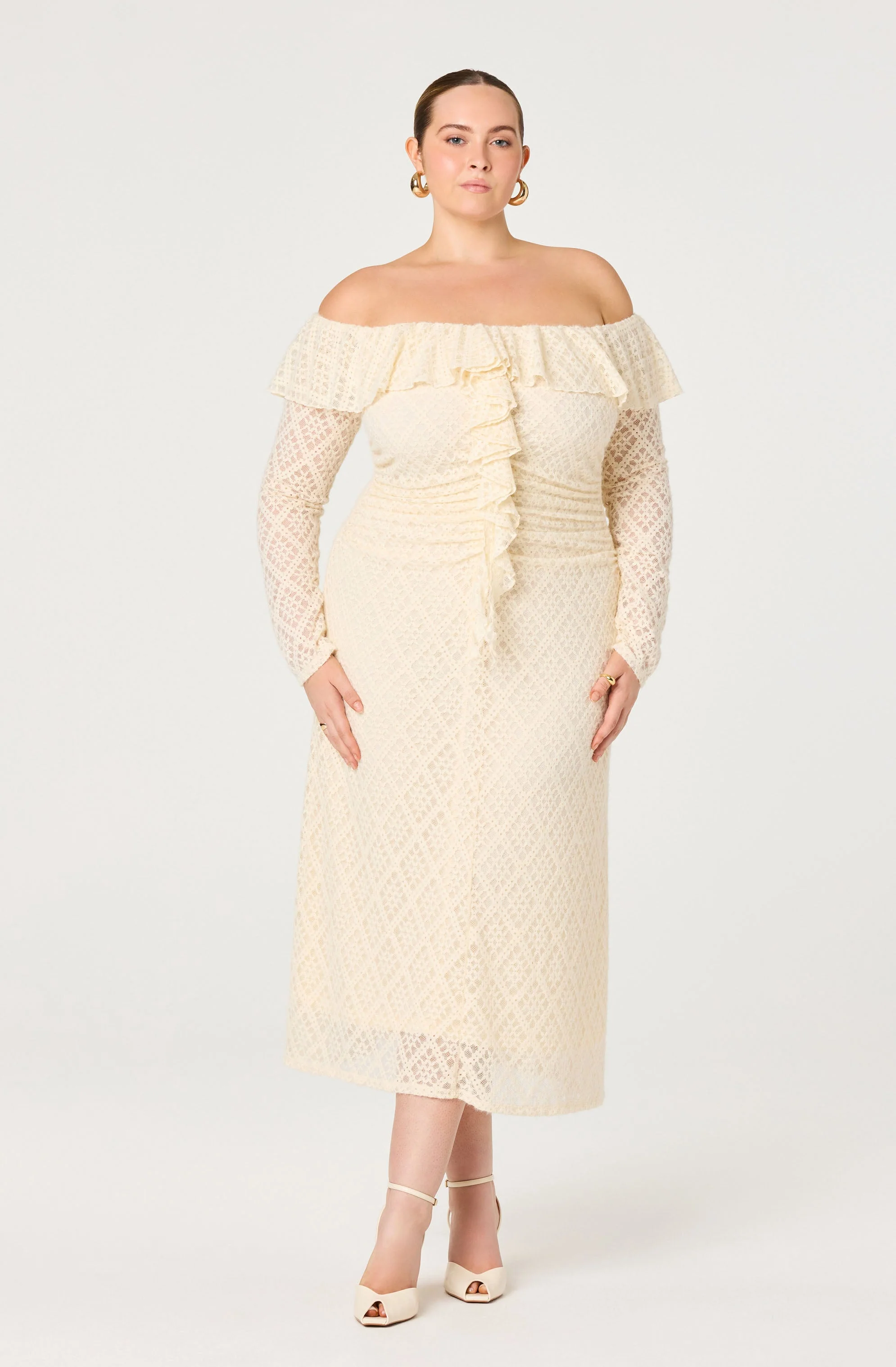 Dorian Ruffle Off Shoulder Dress