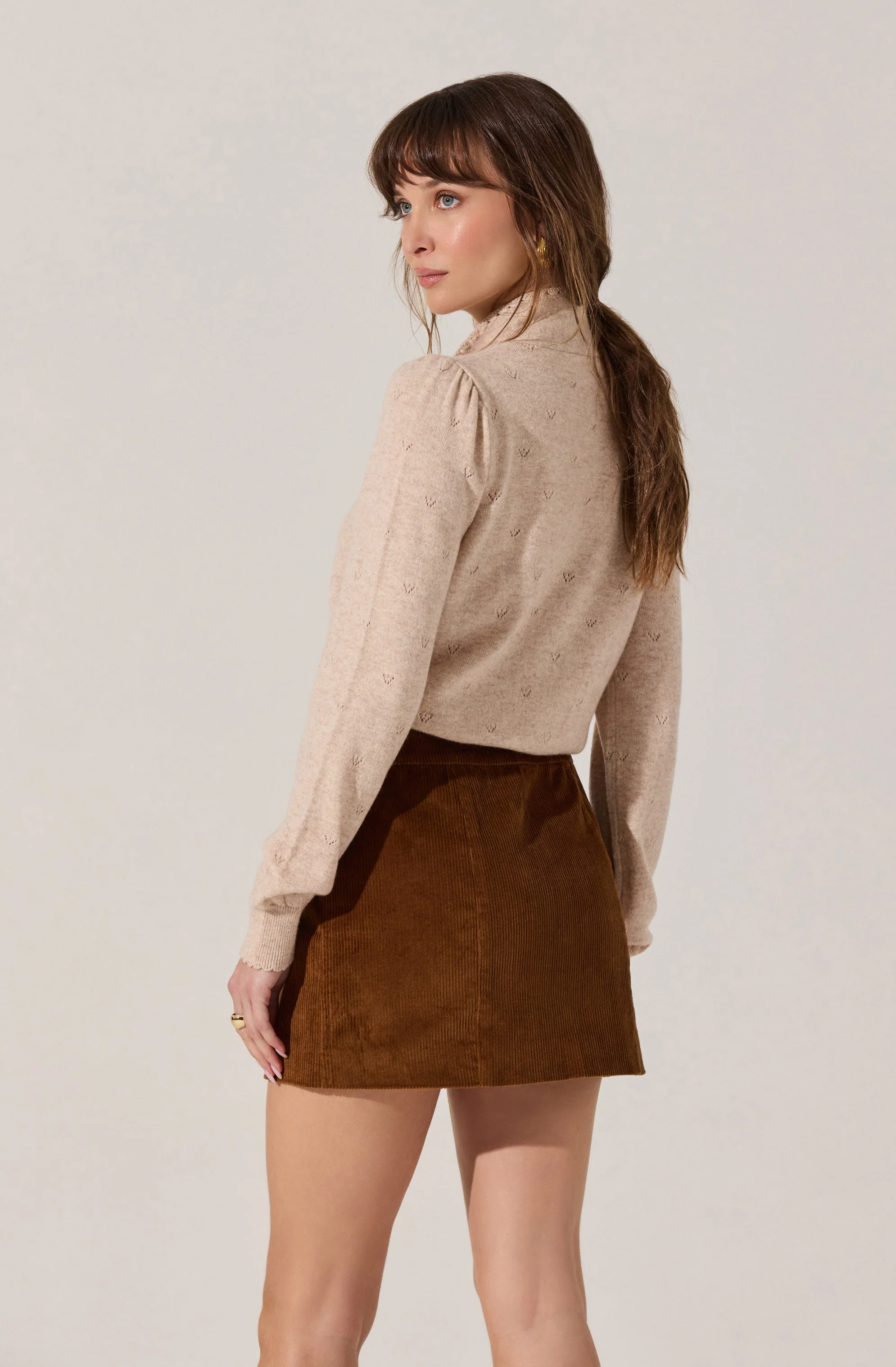 Ovalia Scarf Neck Sweater