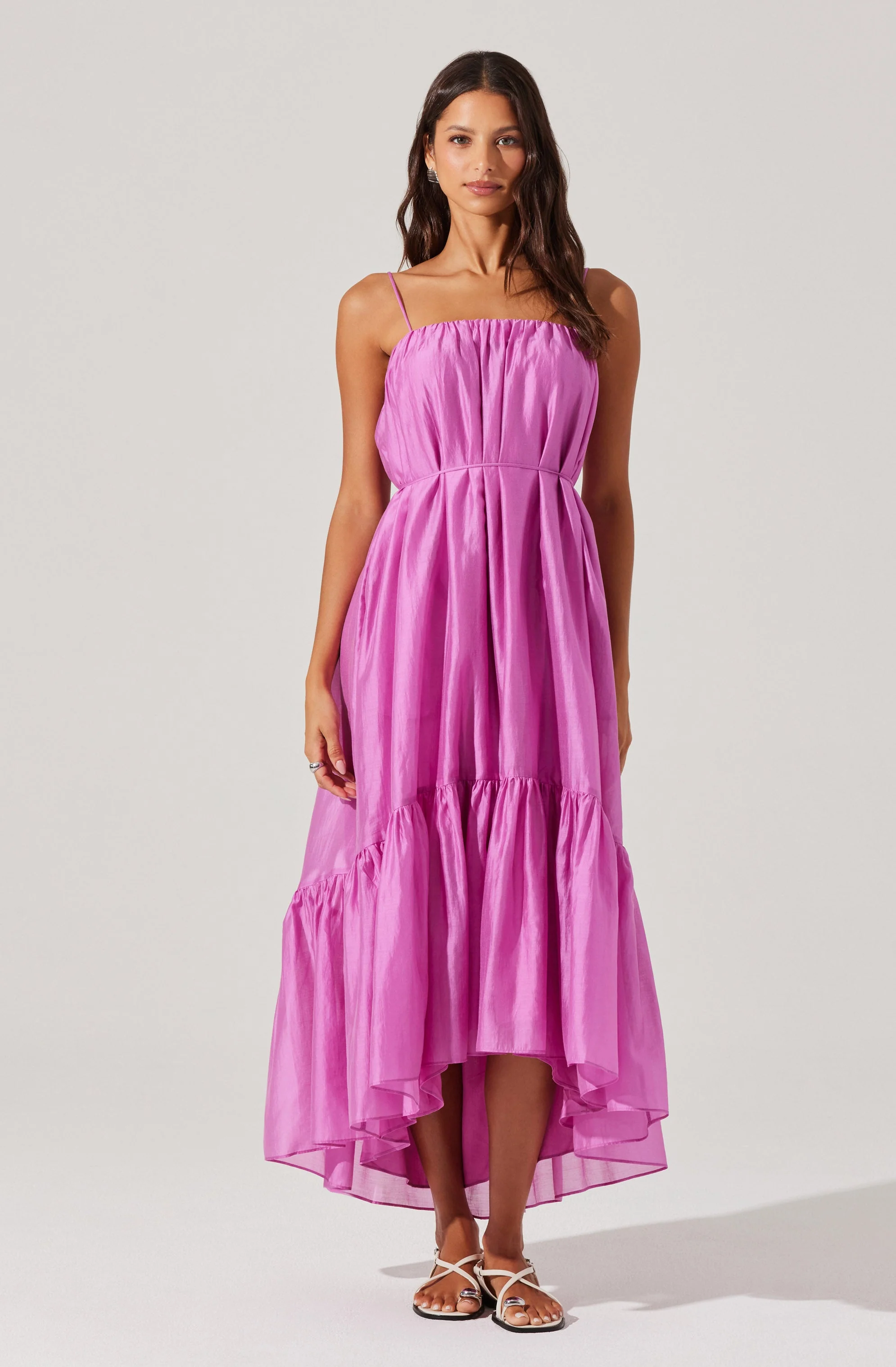 Elisha Tiered High-Low Maxi Dress