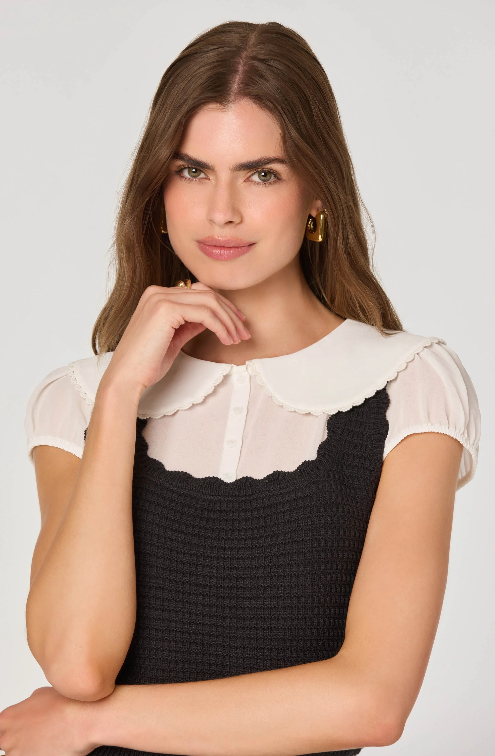 Peter Pan Collar Sweater Top