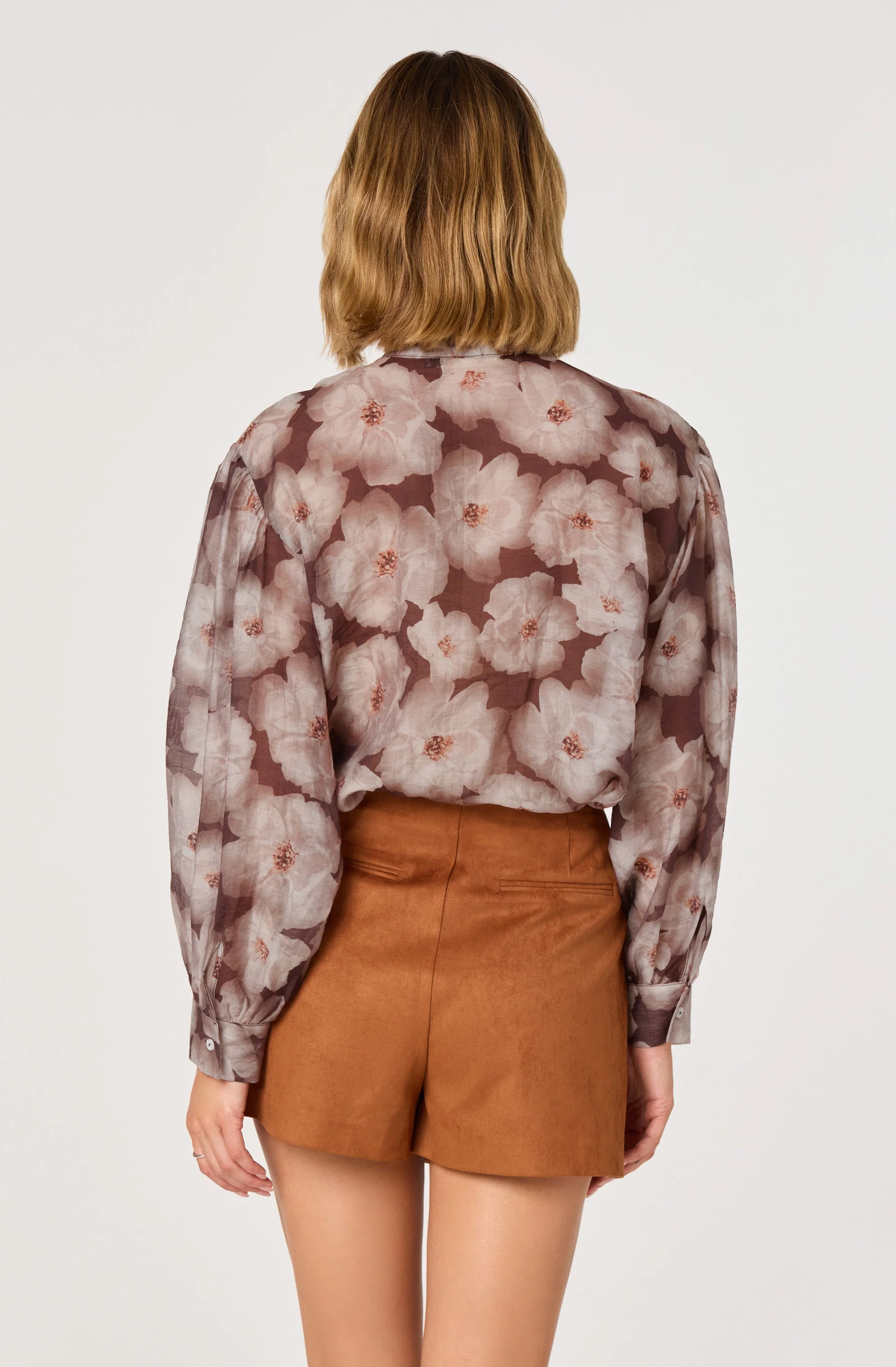 Semi Sheer Bow Necktie Top