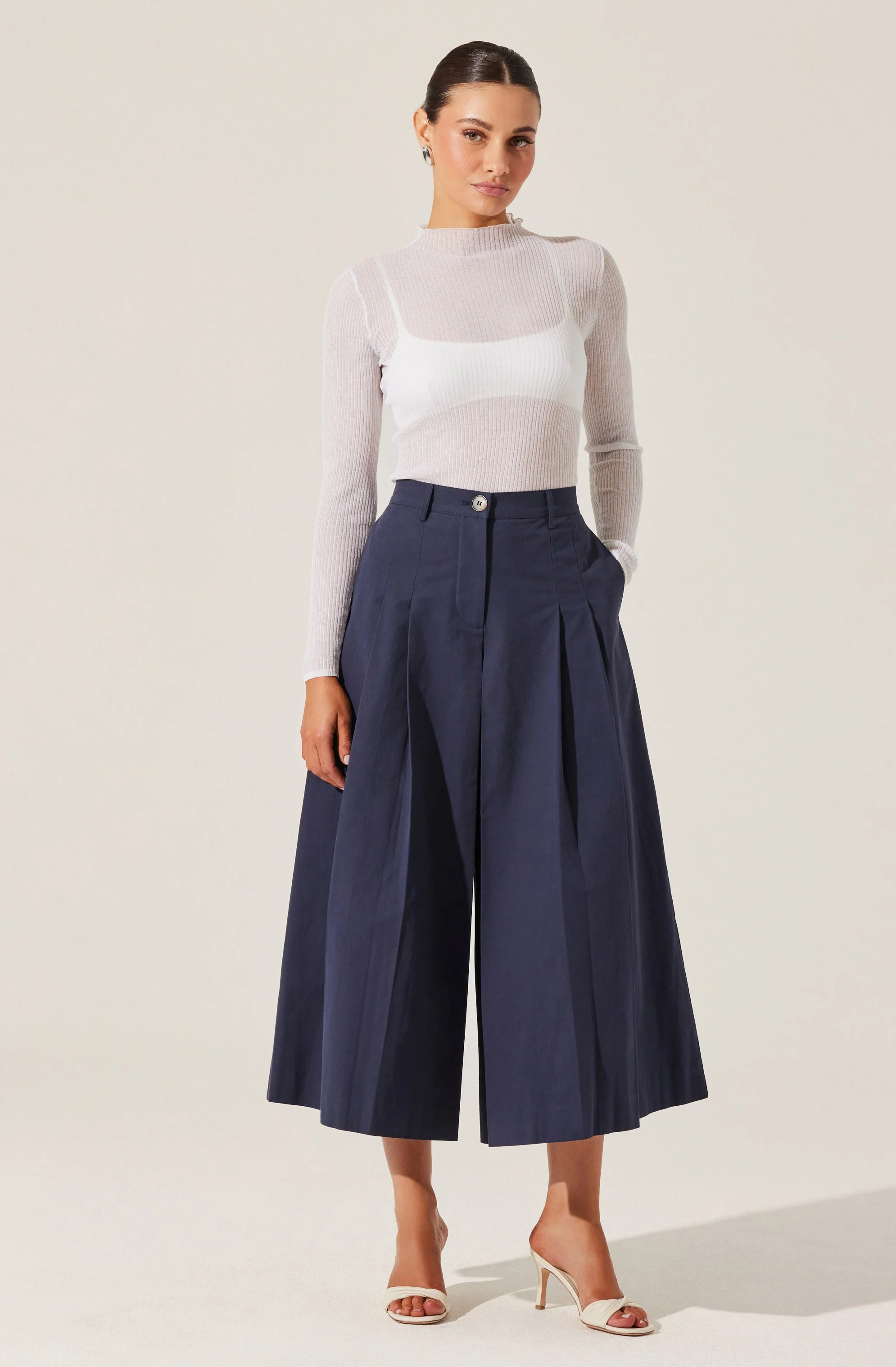 Rowen Pleated Culotte Pants