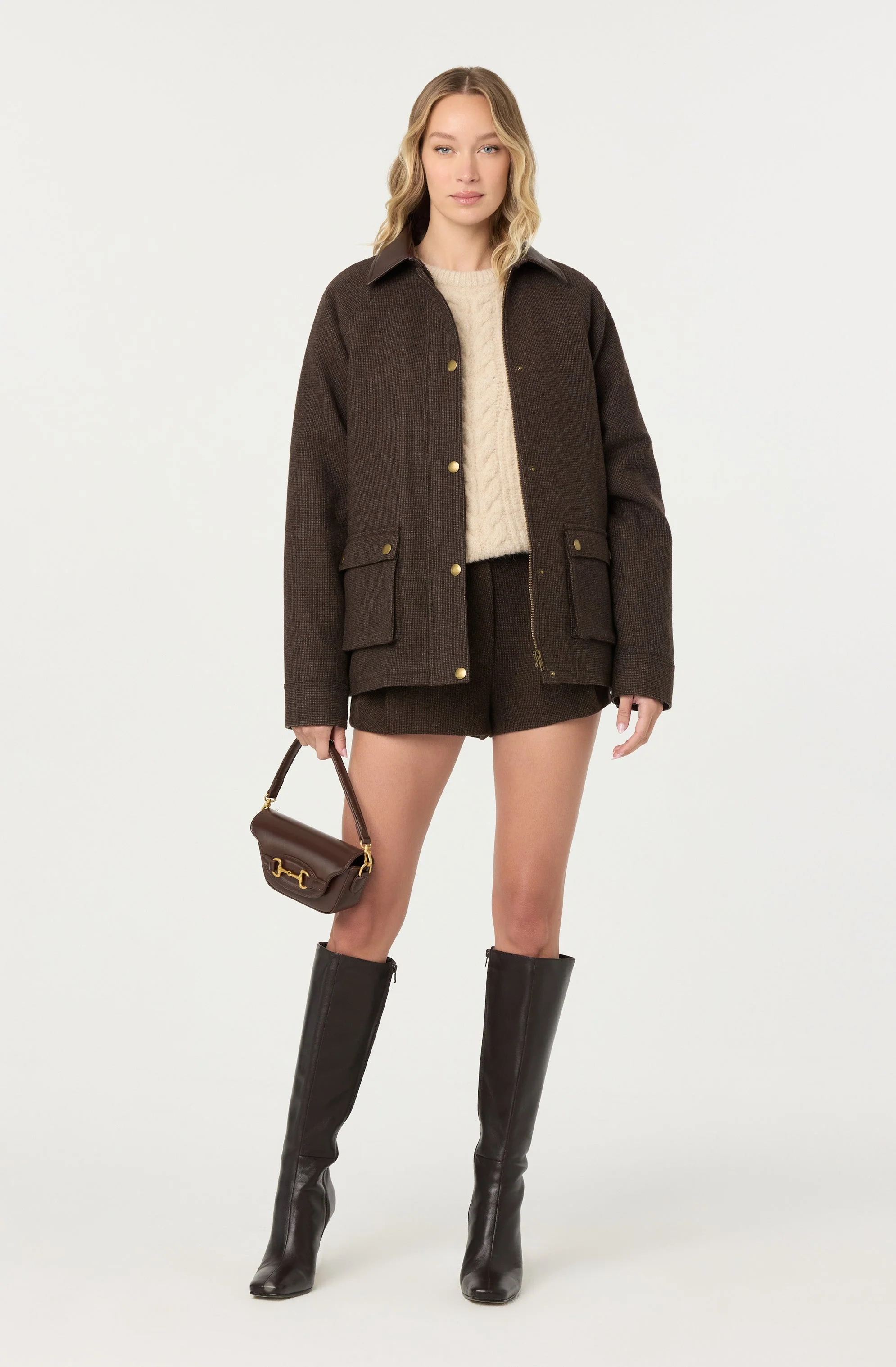 Rylan Contrast Wool Blend Jacket