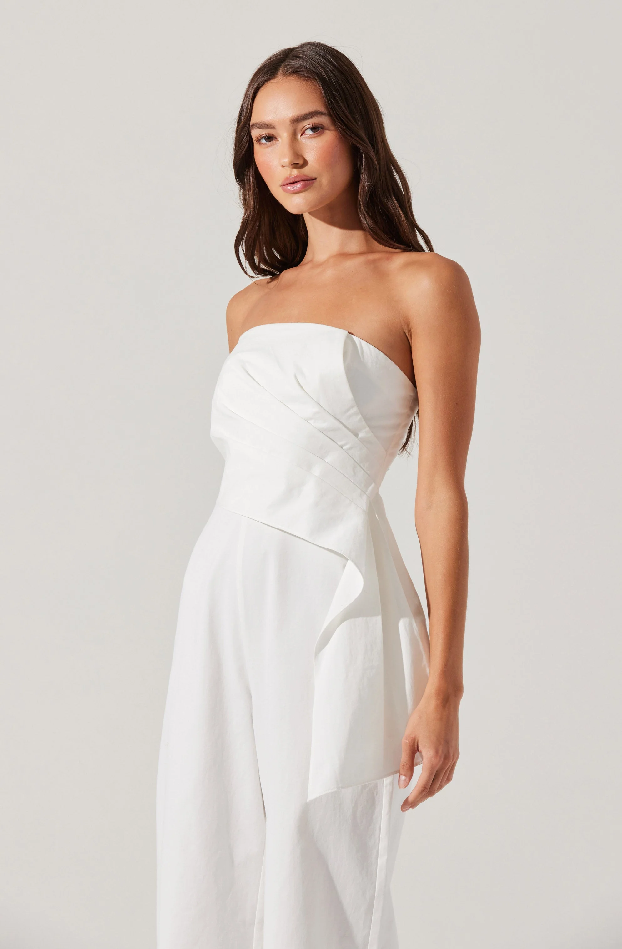 Maciel Strapless Pleated Jumpsuit