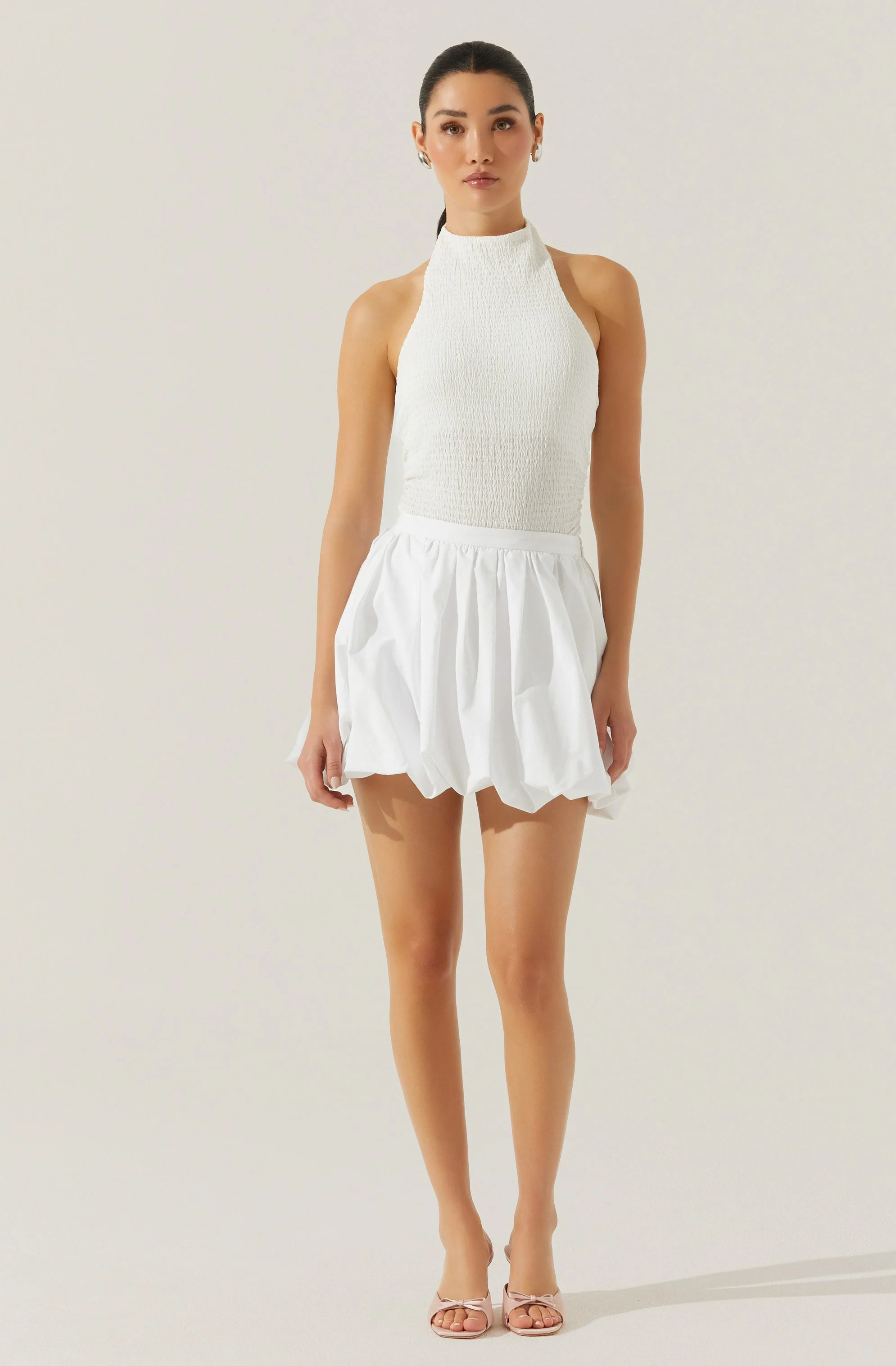 Gwyneth Textured Halter Neck Top