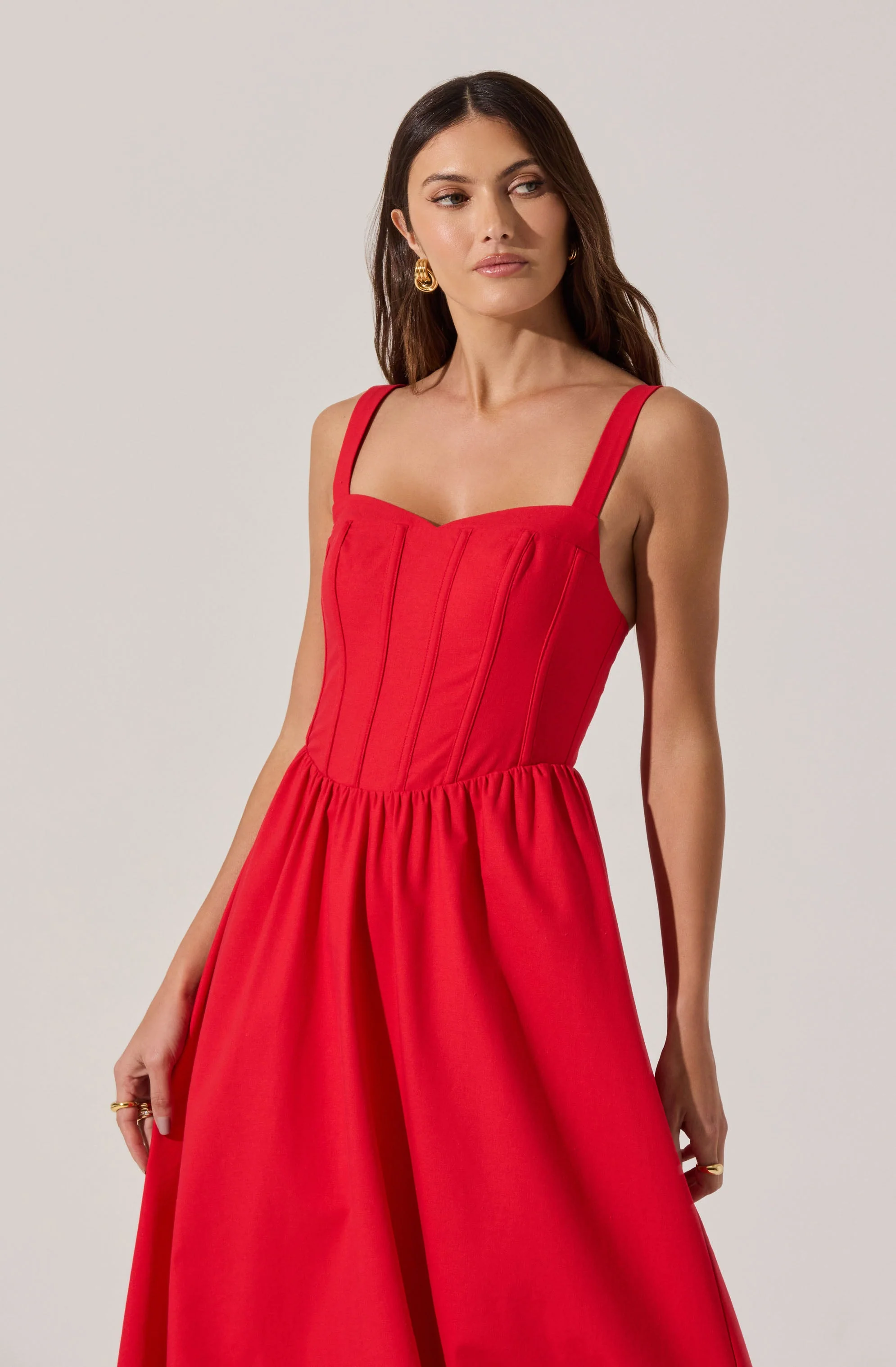 Sweetheart Corset Linen Dress
