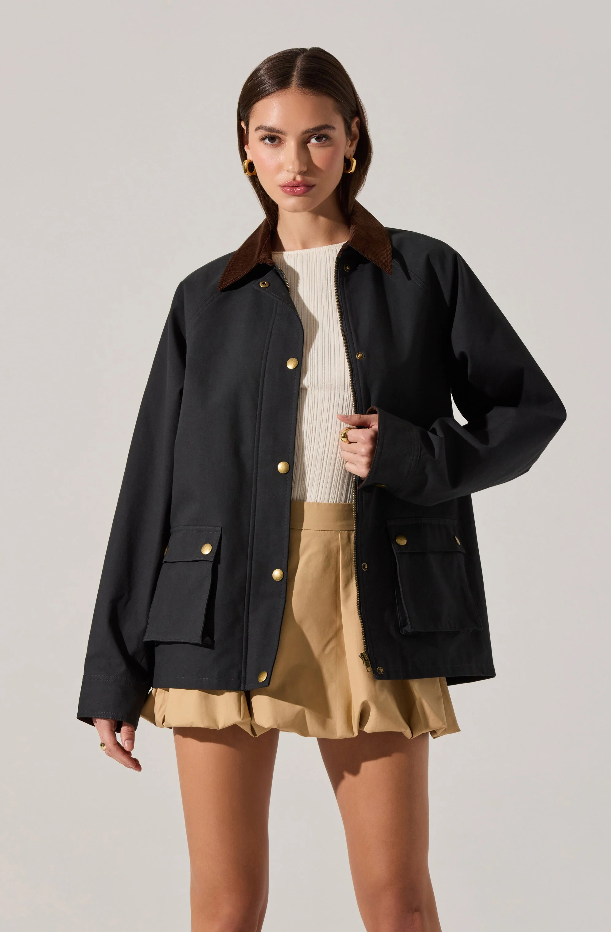 Rylan Contrast Barn Jacket