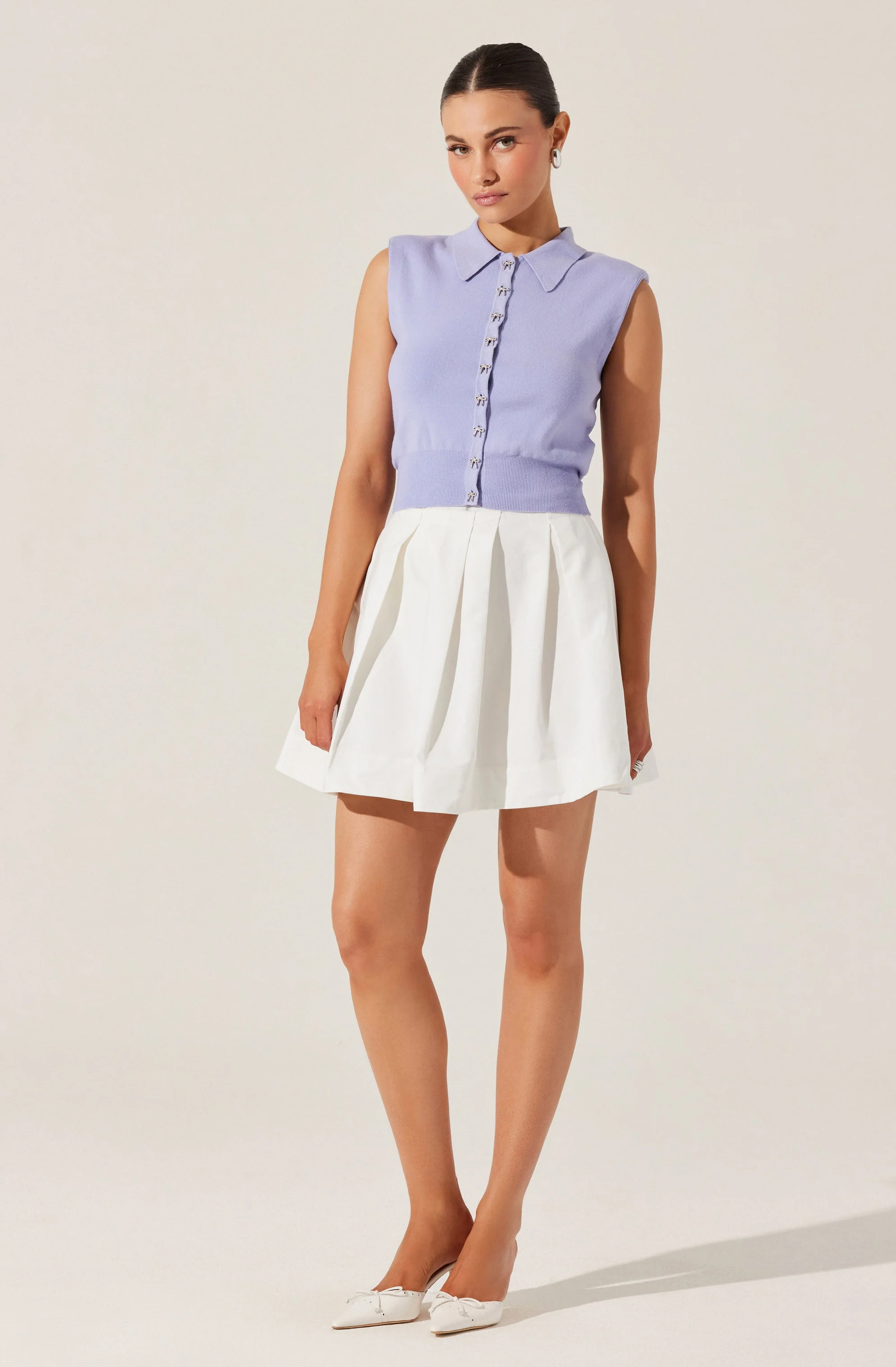 Kori Bow Embellished Sweater Top