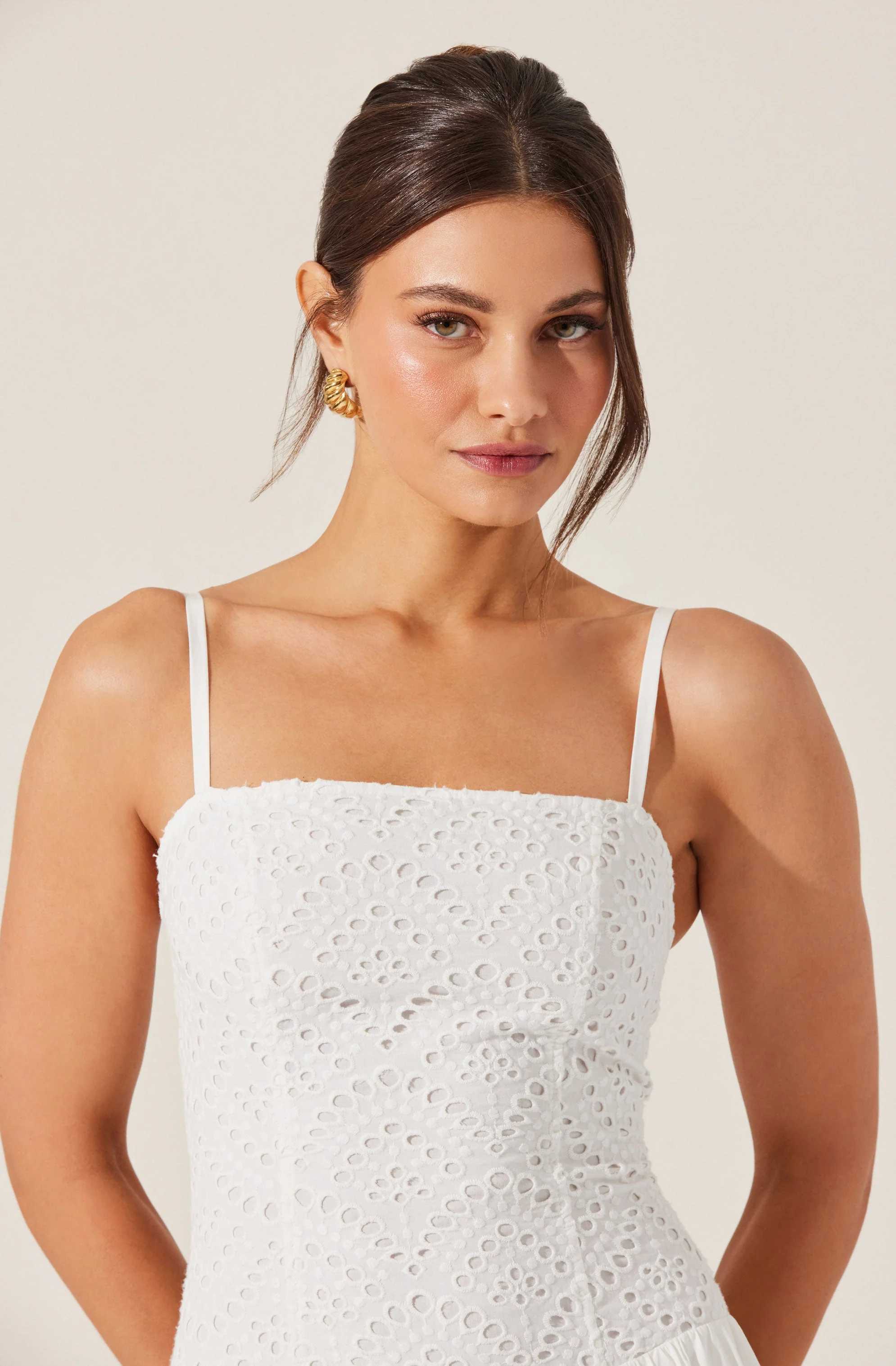 Nathalia Eyelet Midi Dress