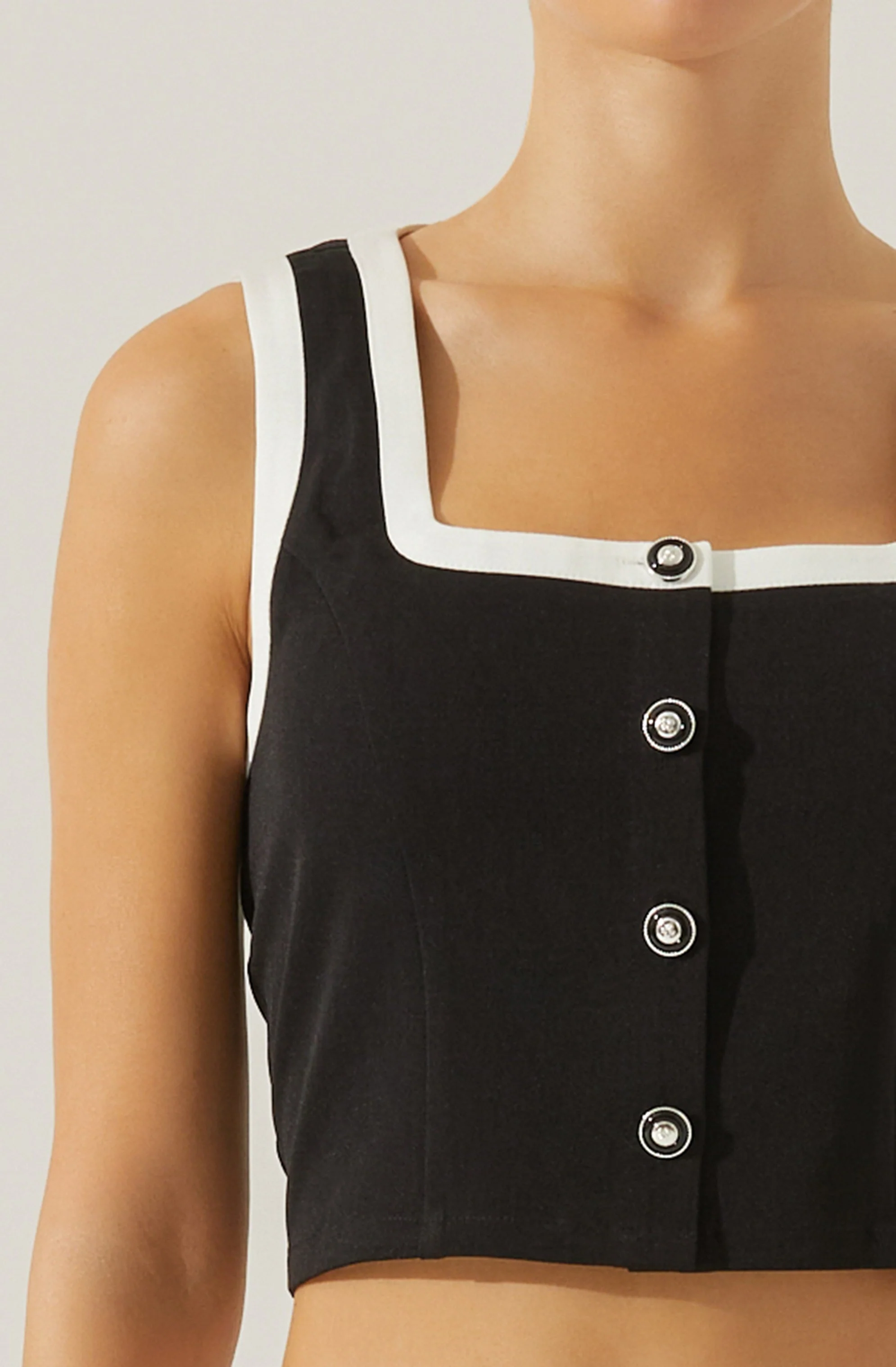 Rory Contrast Trim Top