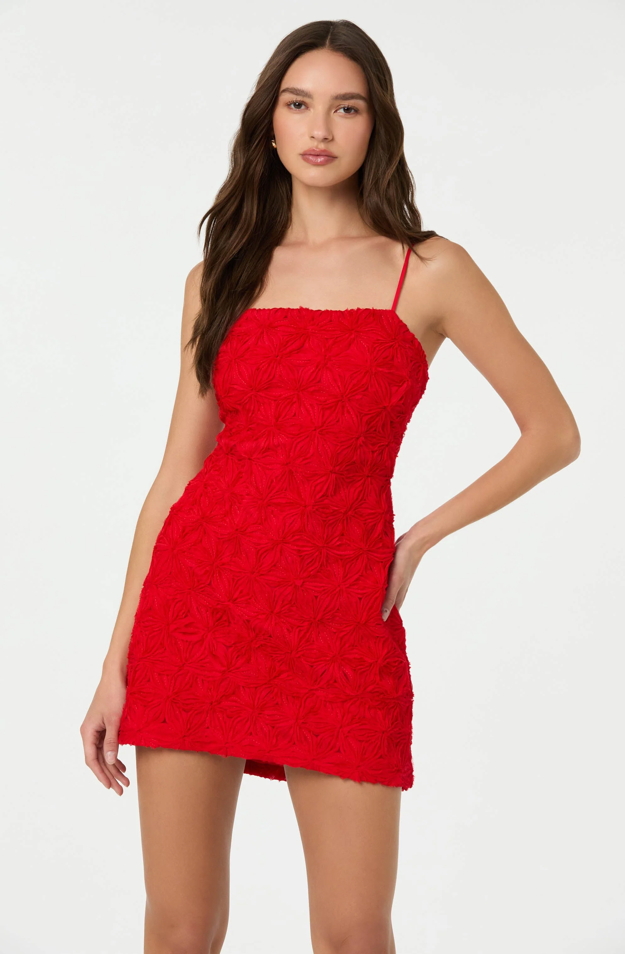 3D Floral Mini Dress