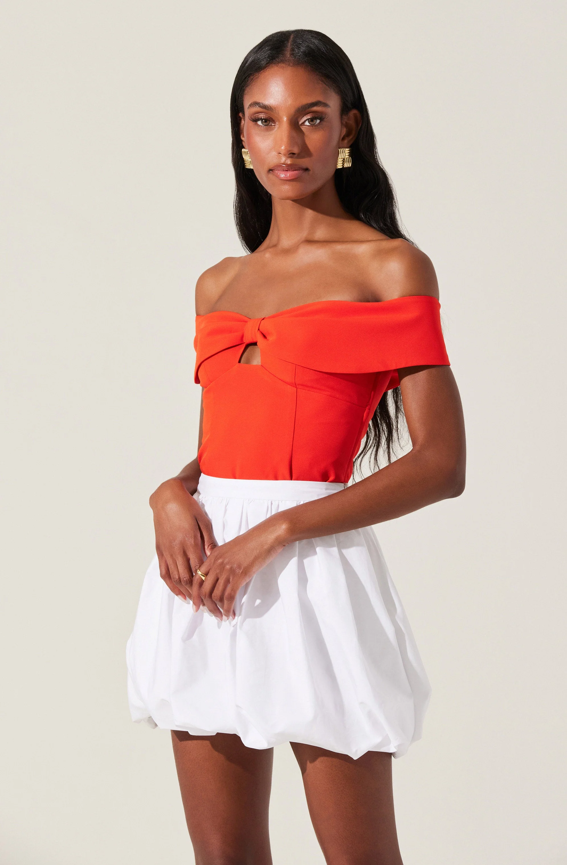Telayna Off Shoulder Bow Top