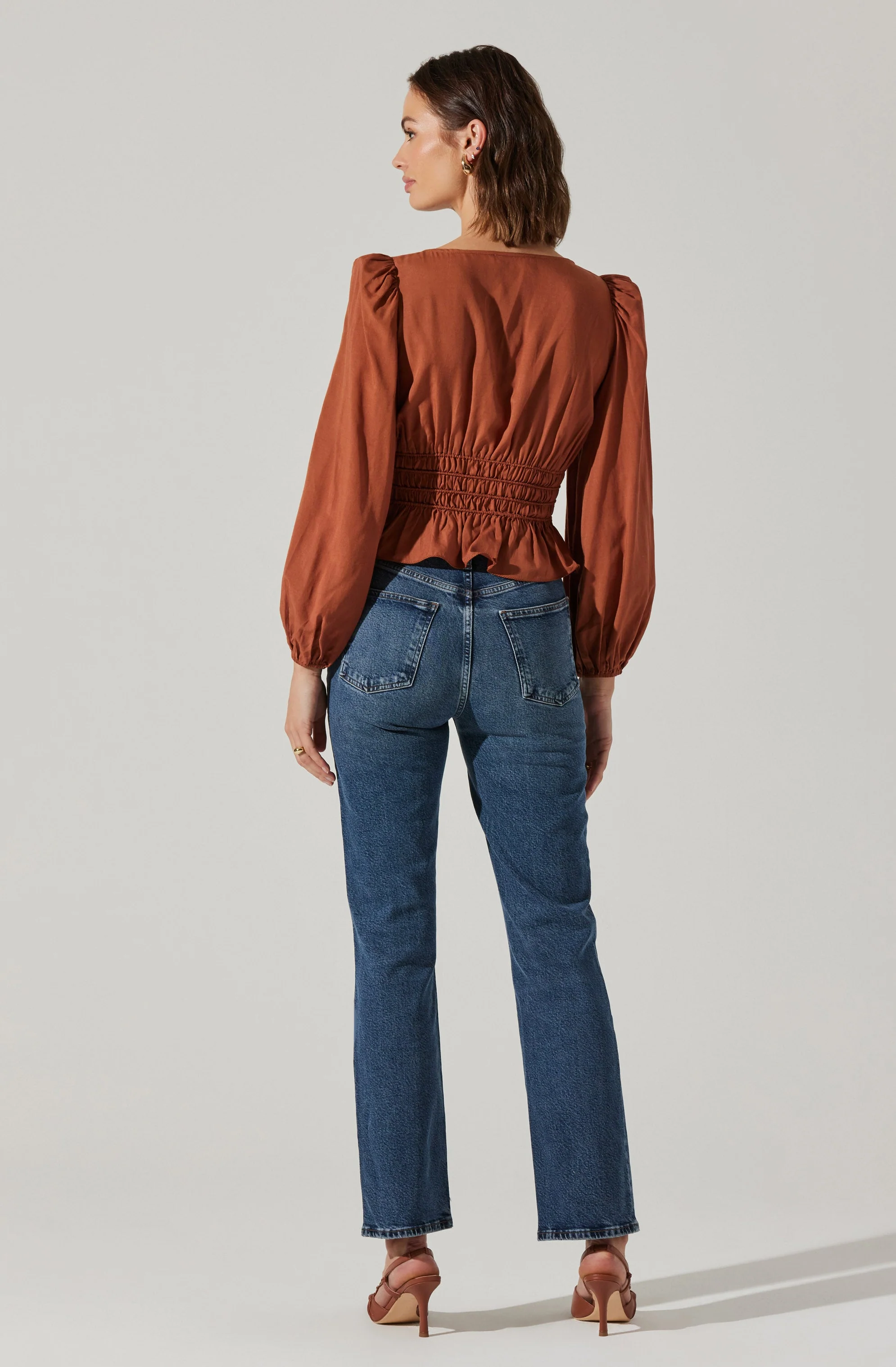 Wilette Smocked V-Neck Top