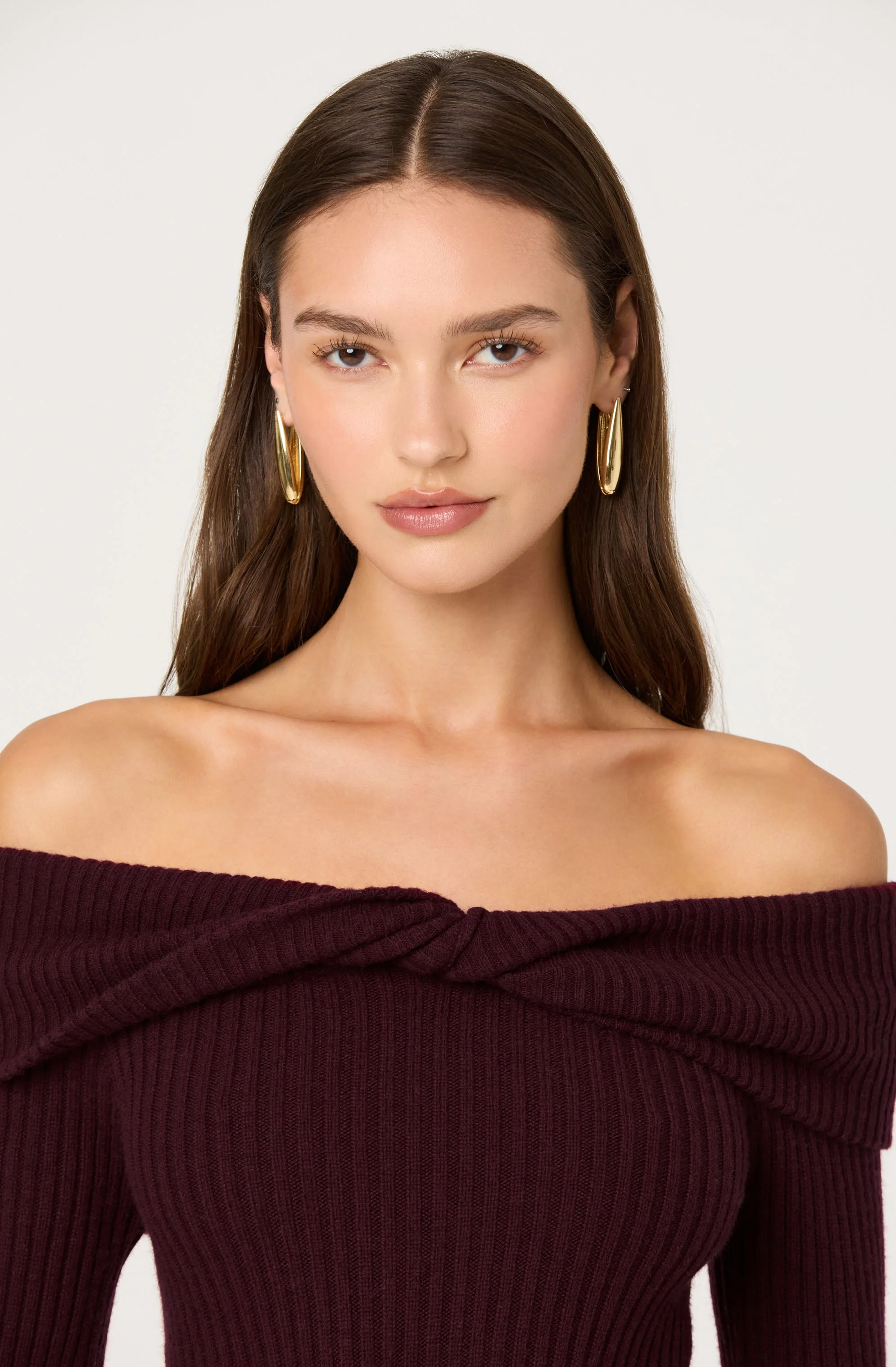 Tilde Twist Off Shoulder Sweater
