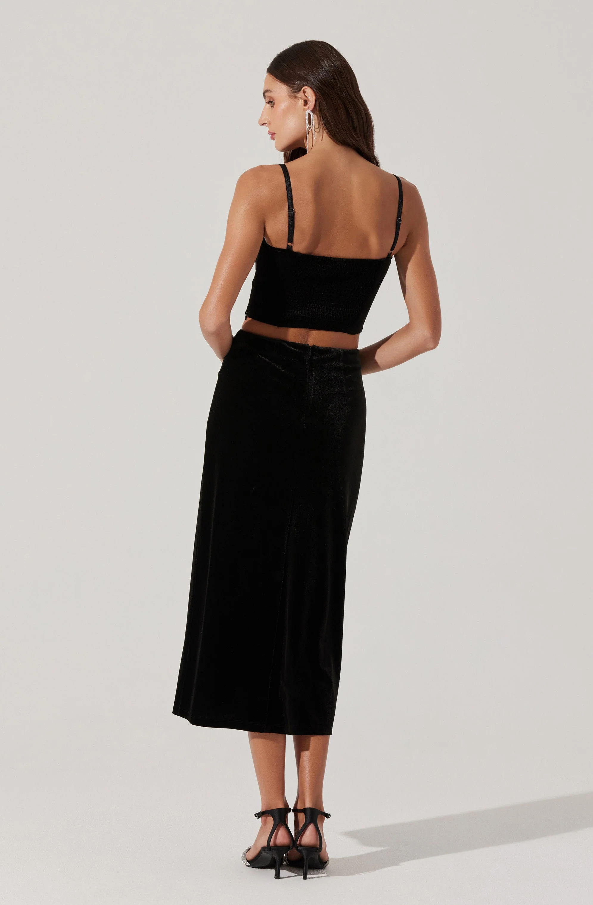 Velvet Bustier Crop Top