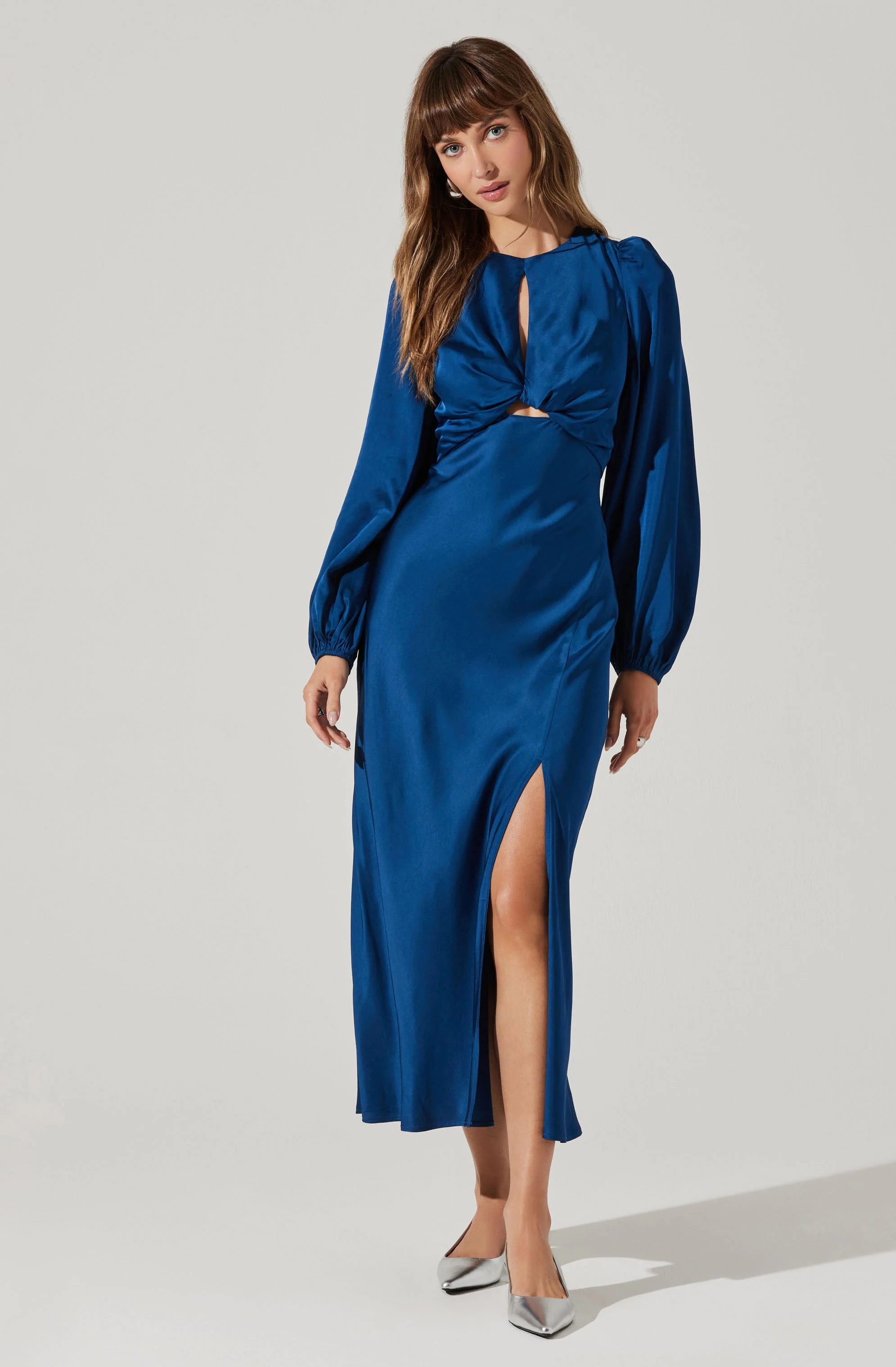 Suzy Satin Cutout Maxi Dress