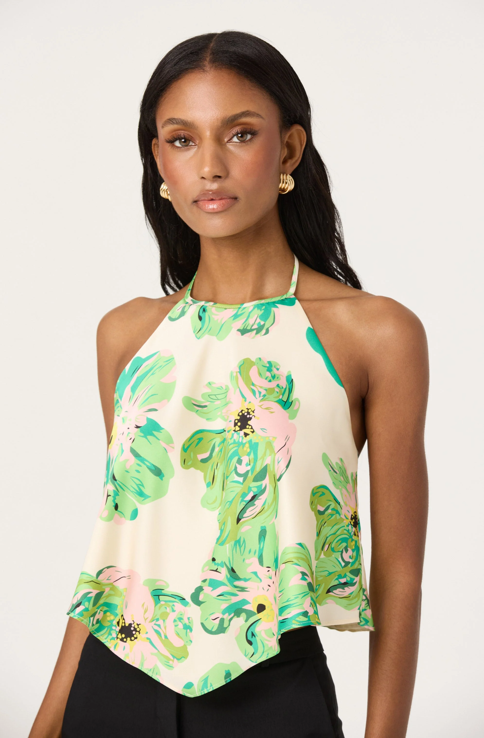 Satin Halter Neck Top