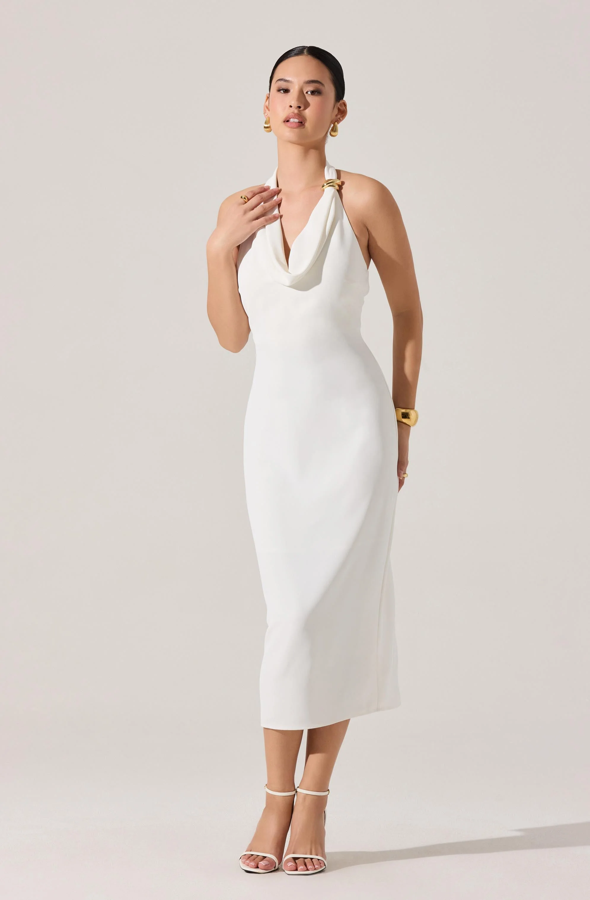 Alanna Halter Cowl Neck Dress