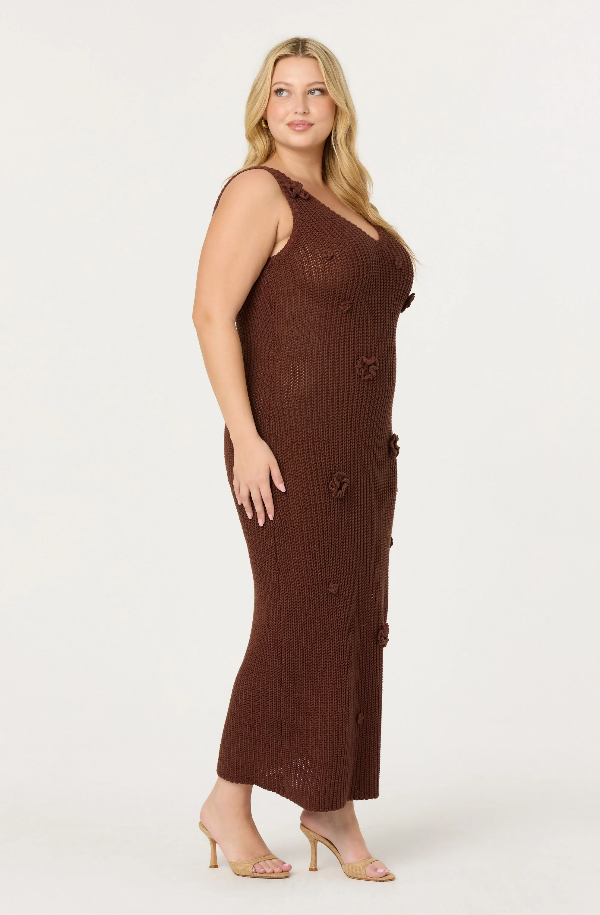 Ainhoa 3D Floral Sweater Dress